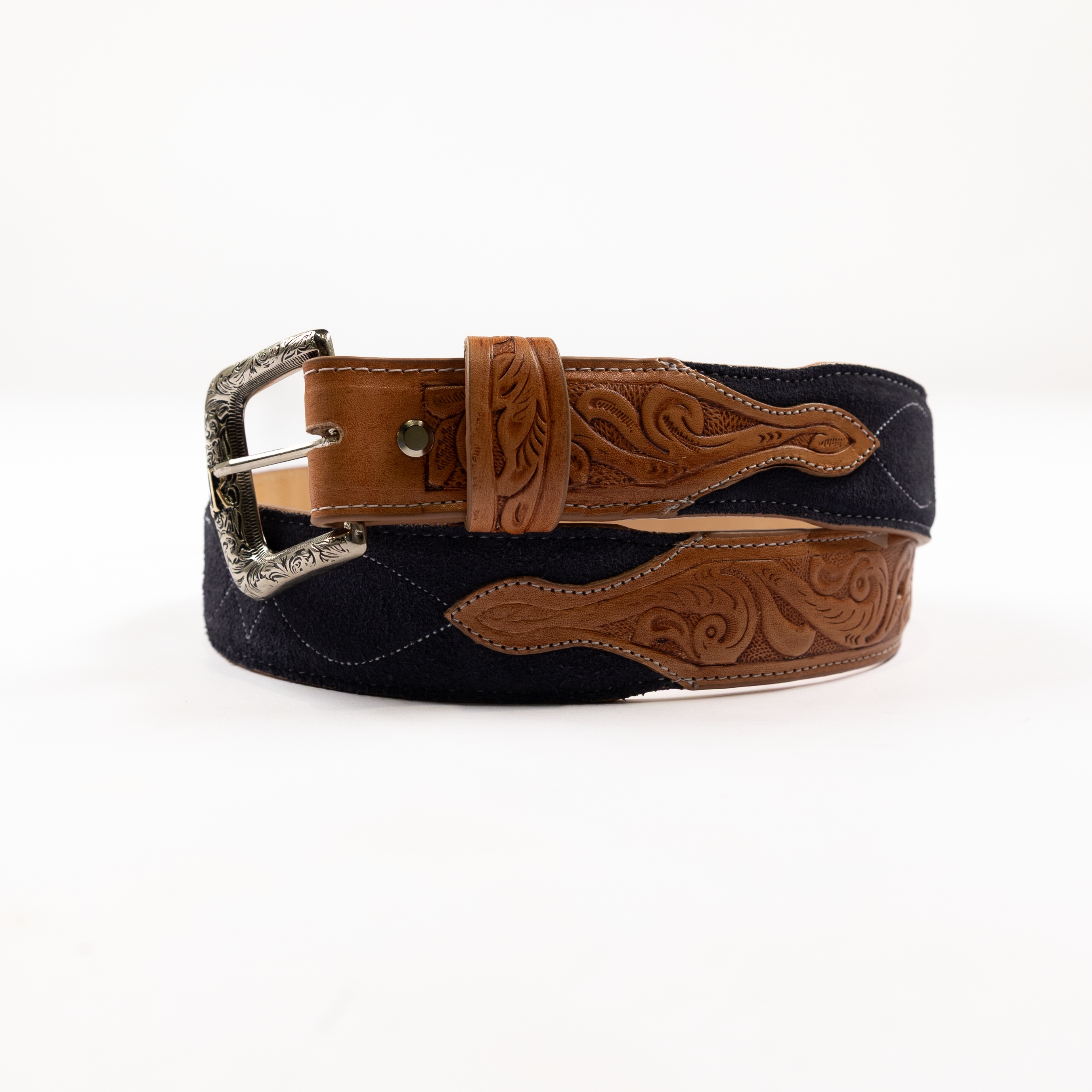 Men's R. Watson Navy Roughout Belt