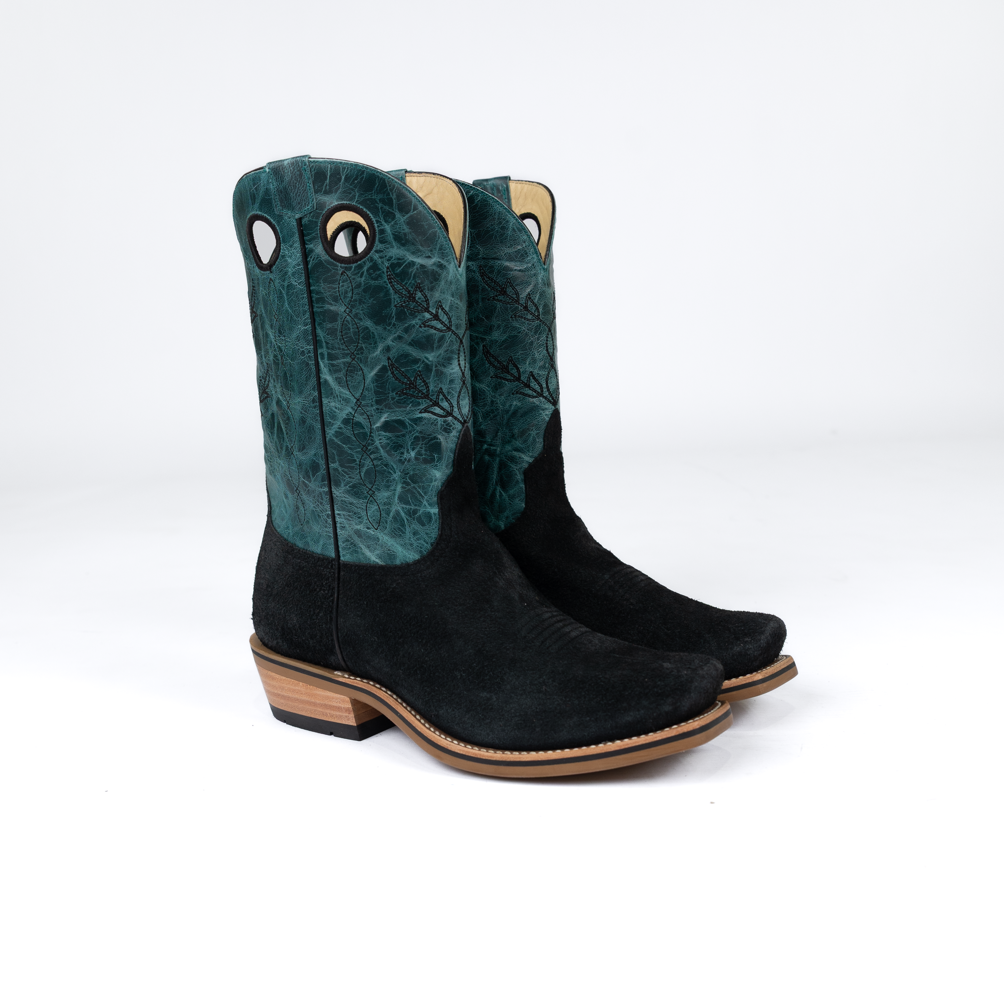 Men's Horsepower High Noon Black Suede Cutter Toe Boots HP9520