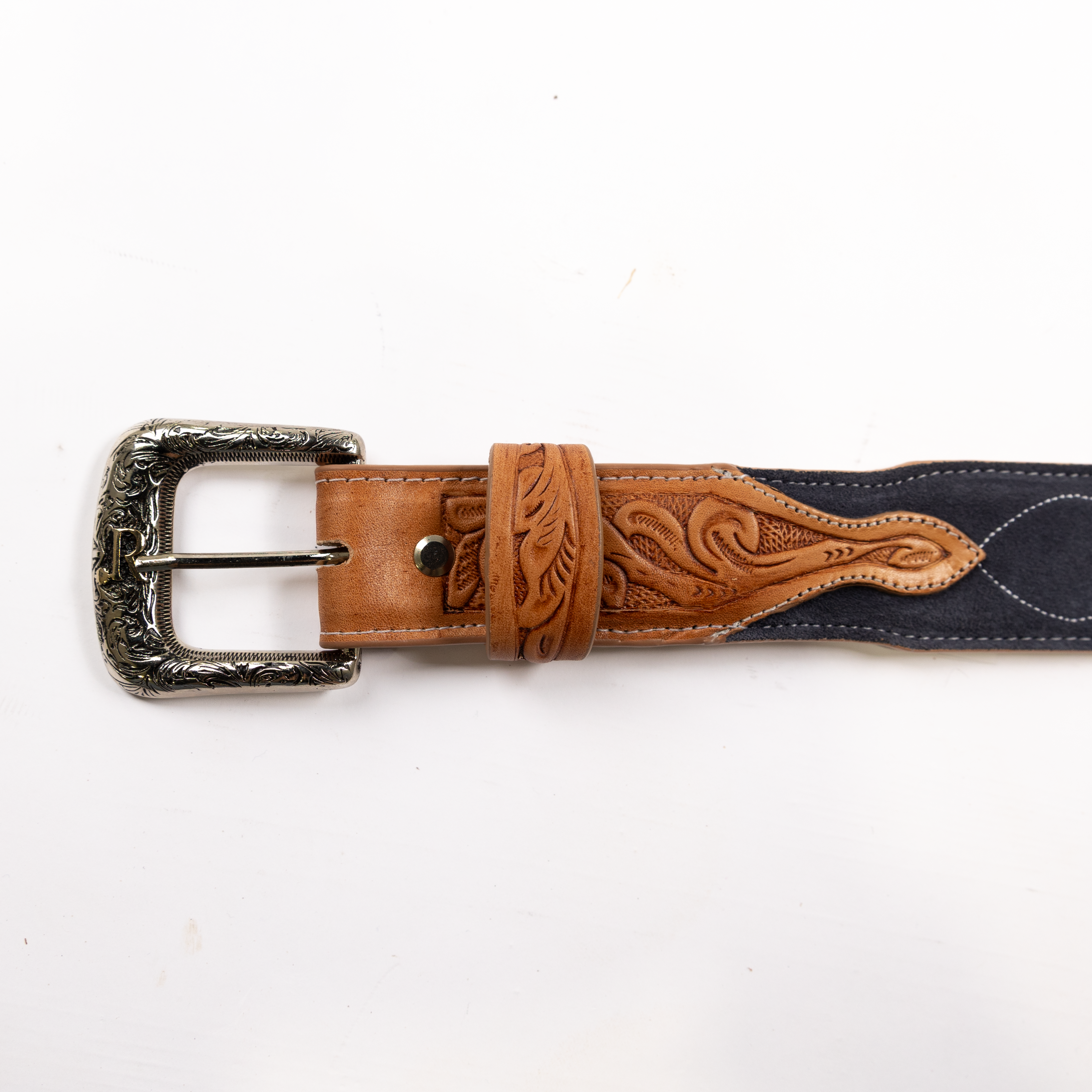 Men's R. Watson Navy Roughout Belt