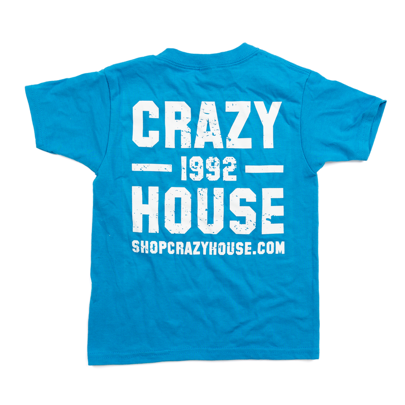 Youth Crazy House Blue Stacked T-shirt