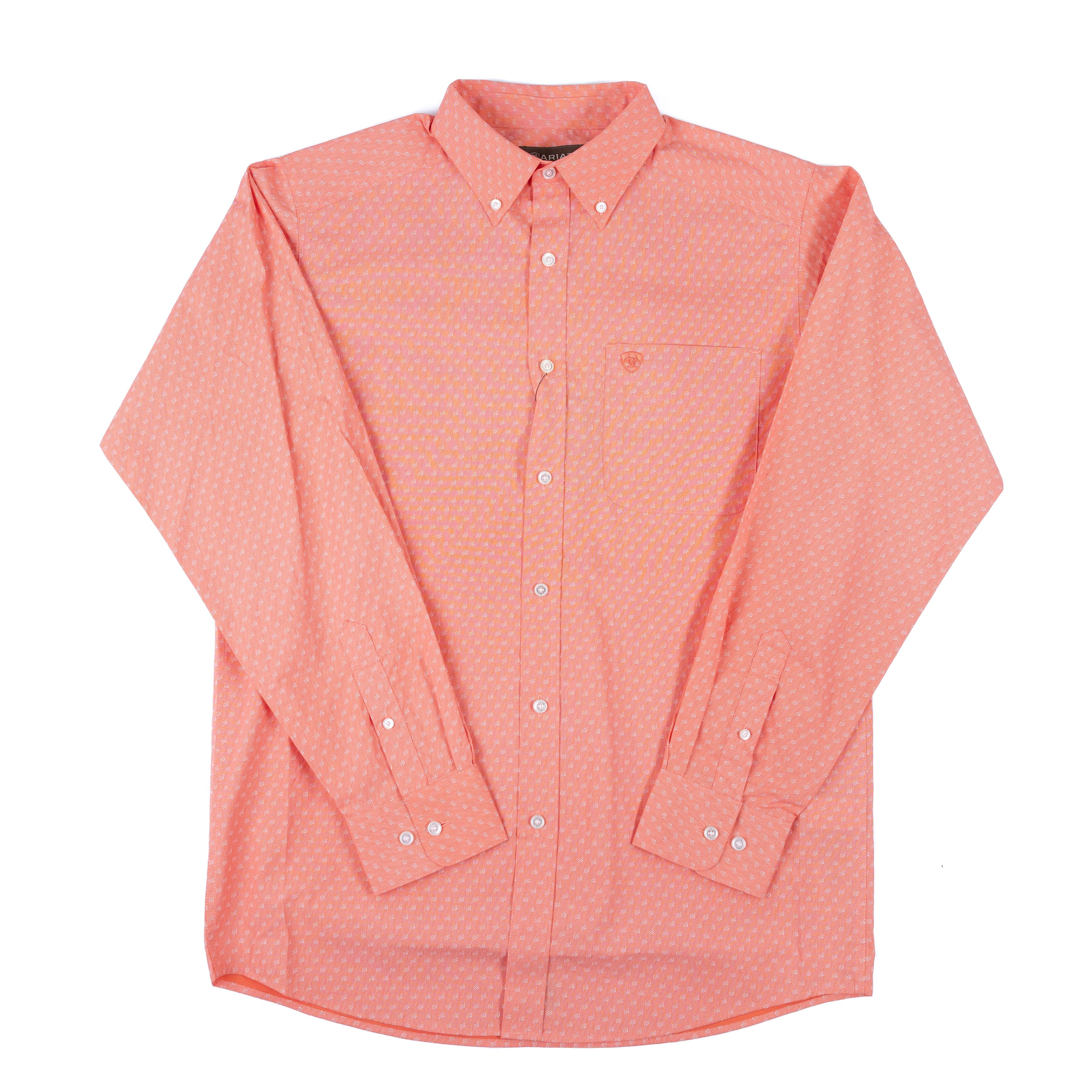 Men's Ariat Jerry Emberglow Speckled Print Long Sleeve Shirt 10071610