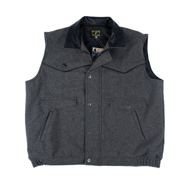 トップス roughlow flare wool vest / ash  Ironwood Vest - Men's Wool Vest in Vintage Plaid, Isle Royale