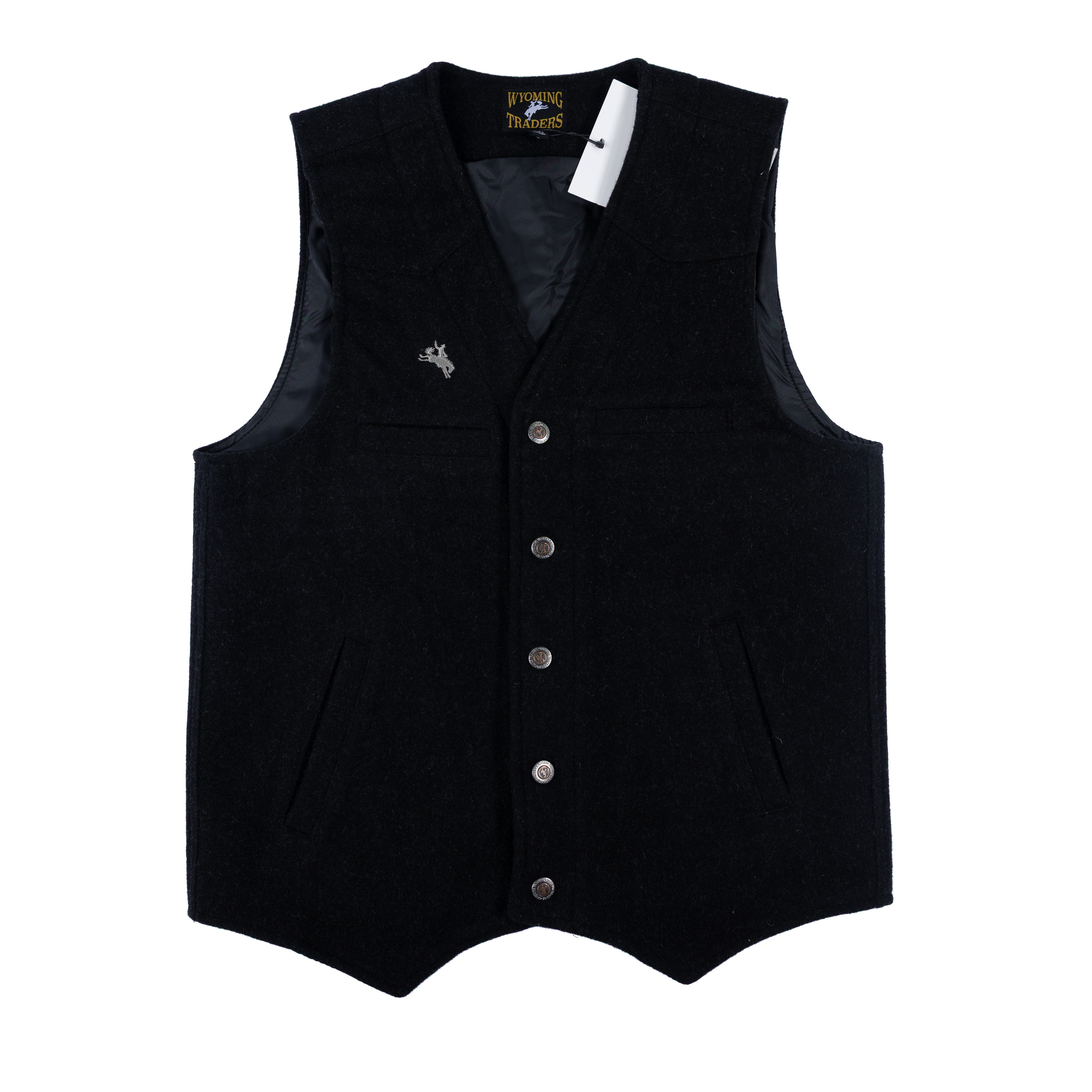 Men's Wyoming Traders Black Wool Vest VB