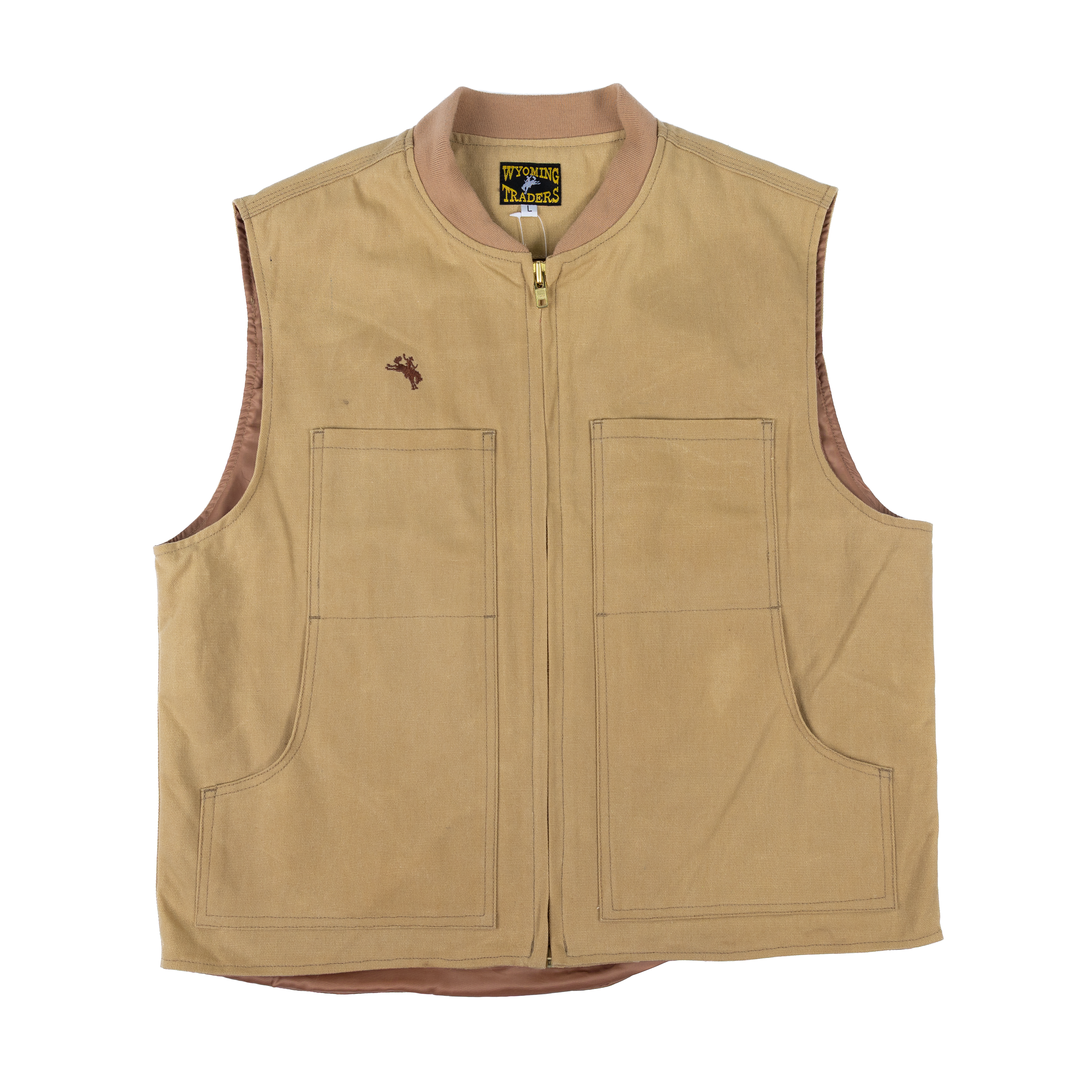 Wyoming Traders Men's Dillon Waxed Canvas Vest, Tan, XL Wyoming Traders Men's Dillon Waxed Canvas Vest, Tan, XL
