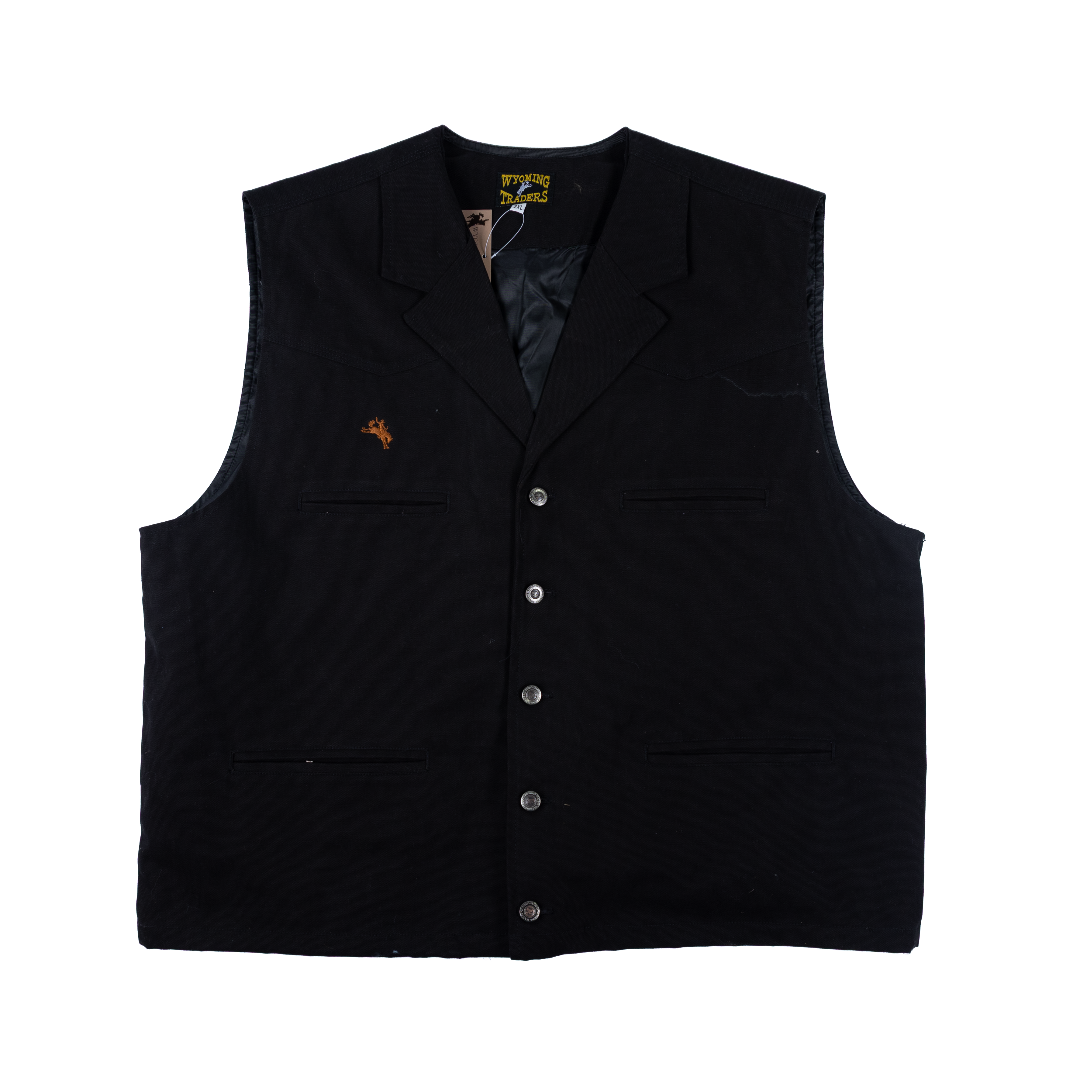 Men's Black Bronco Canvas Vest VCB – Crazy House Western Wear
