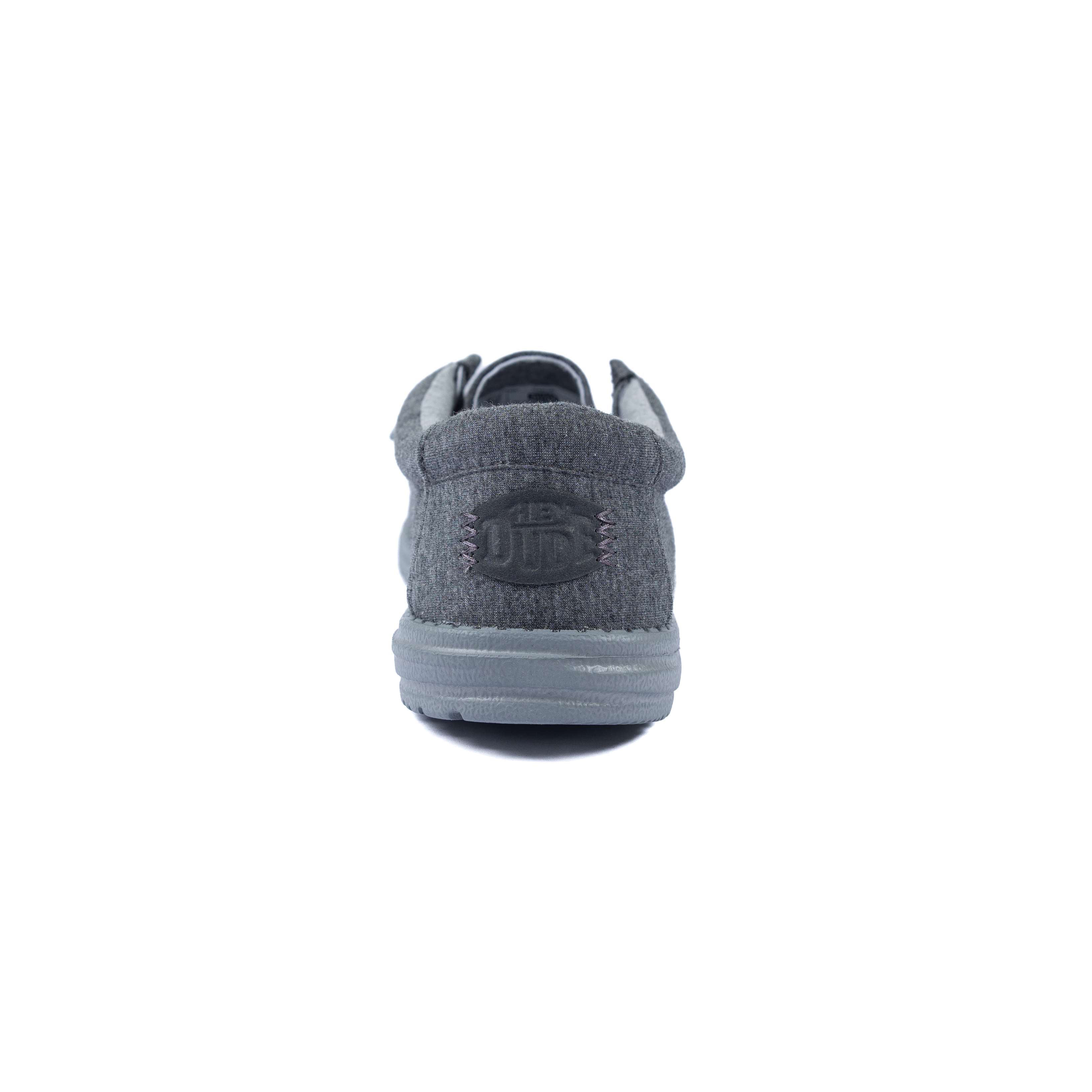 Men's Hey Dude Charcoal Wally Stretch Jersey Shoes 45433-025