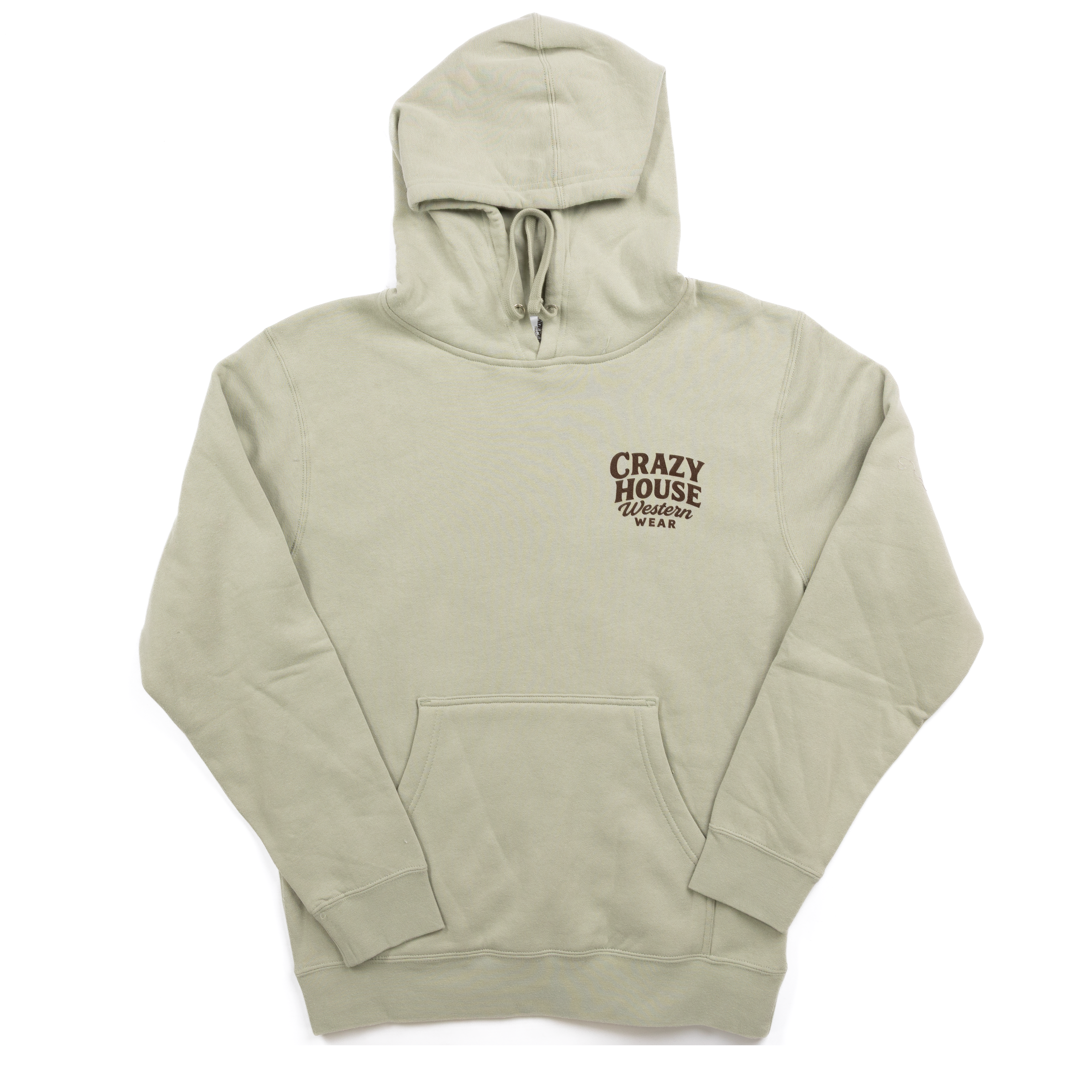 Crazy House Dark Sage Script Hoodie