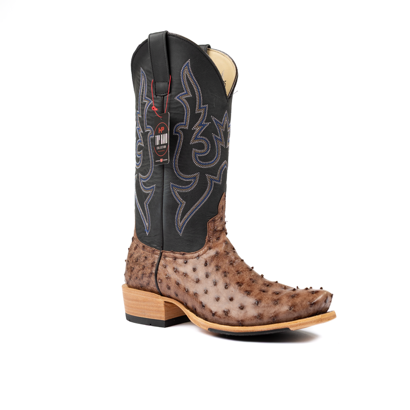 Men's Horse Power Top Hand Kango Full Quill Ostrich with 13" Black Pull Up Tops HP9505