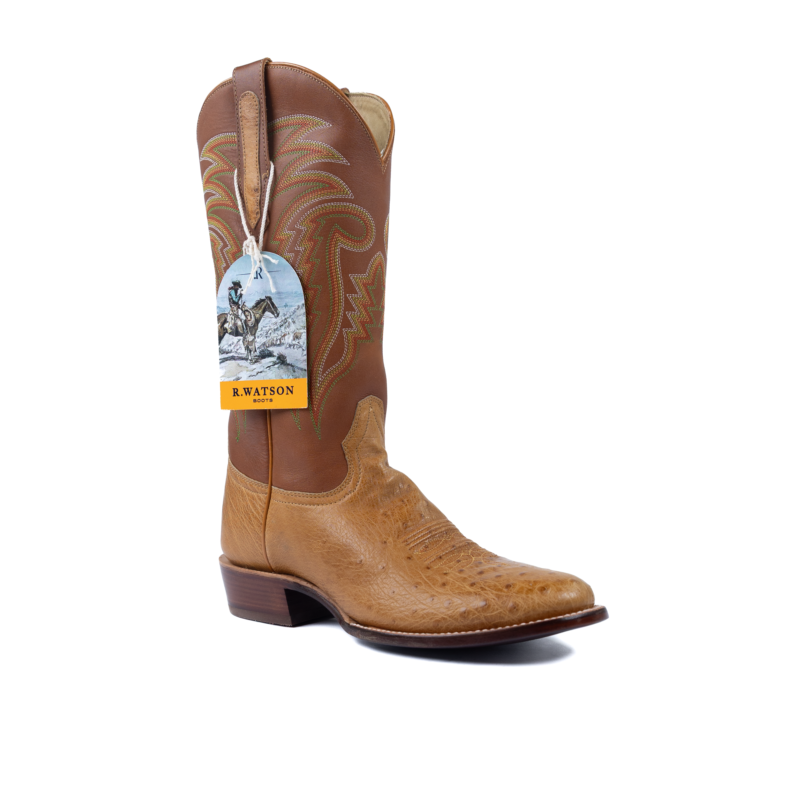 Men's R. Watson Smooth Ostrich Super Roper with 13″ Cowhide Top