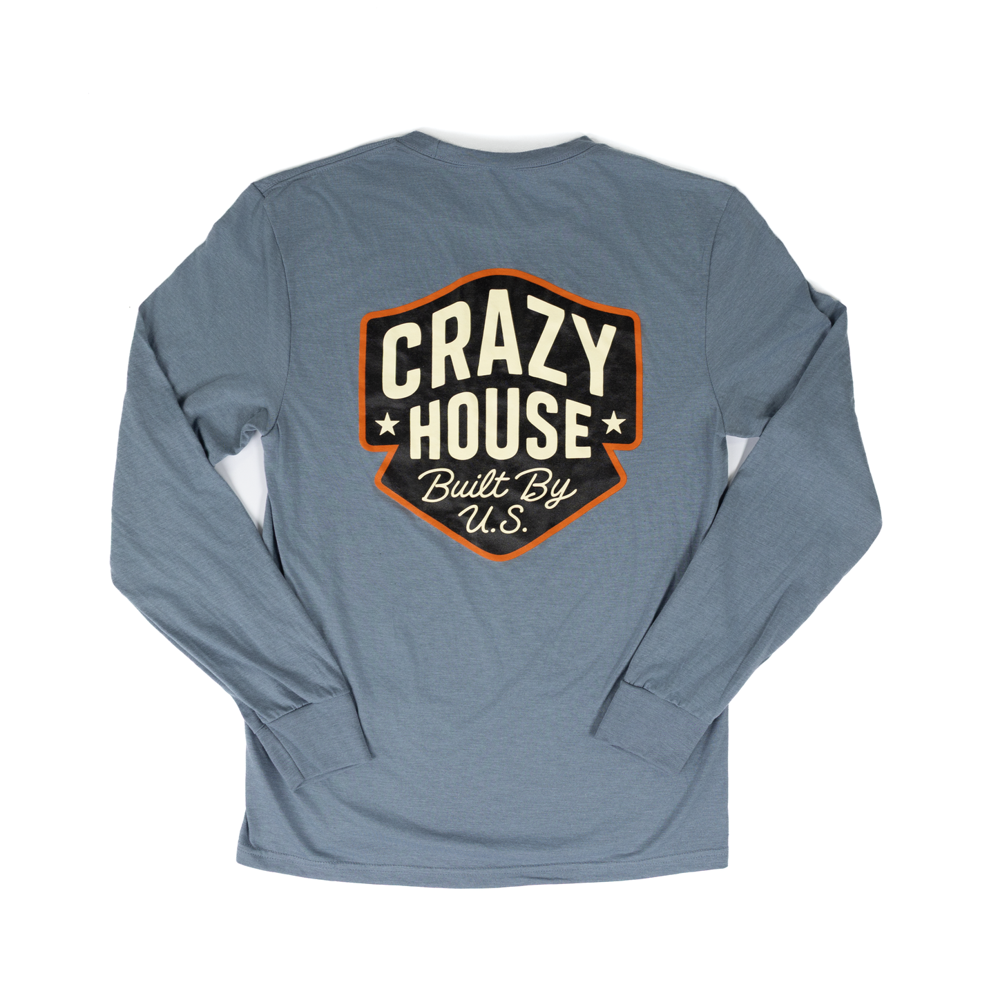 Crazy House Blue "Built by US" Long Sleeve T-shirt