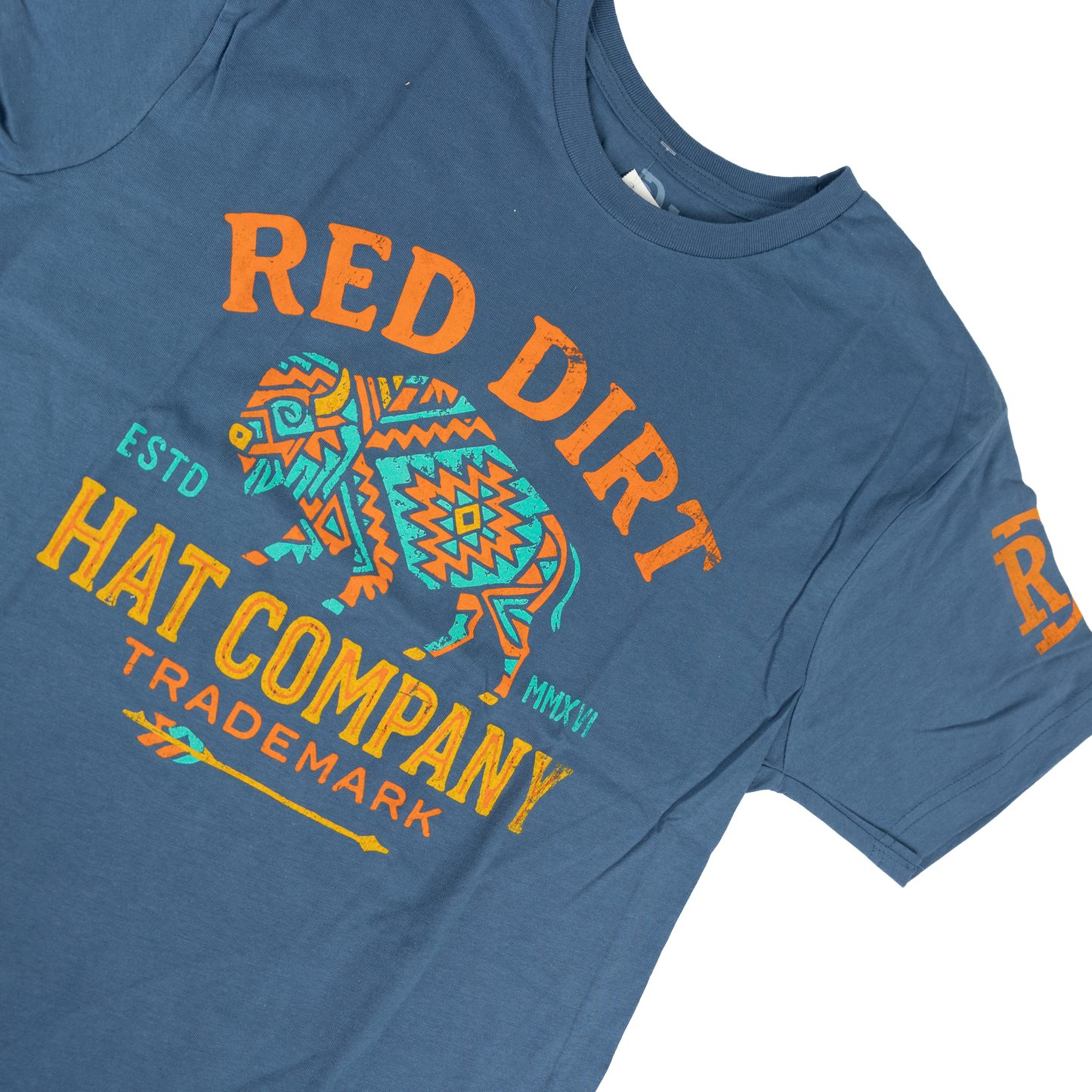 Men's Red Dirt Hat Co Sunset Roamer Blue T-shirt