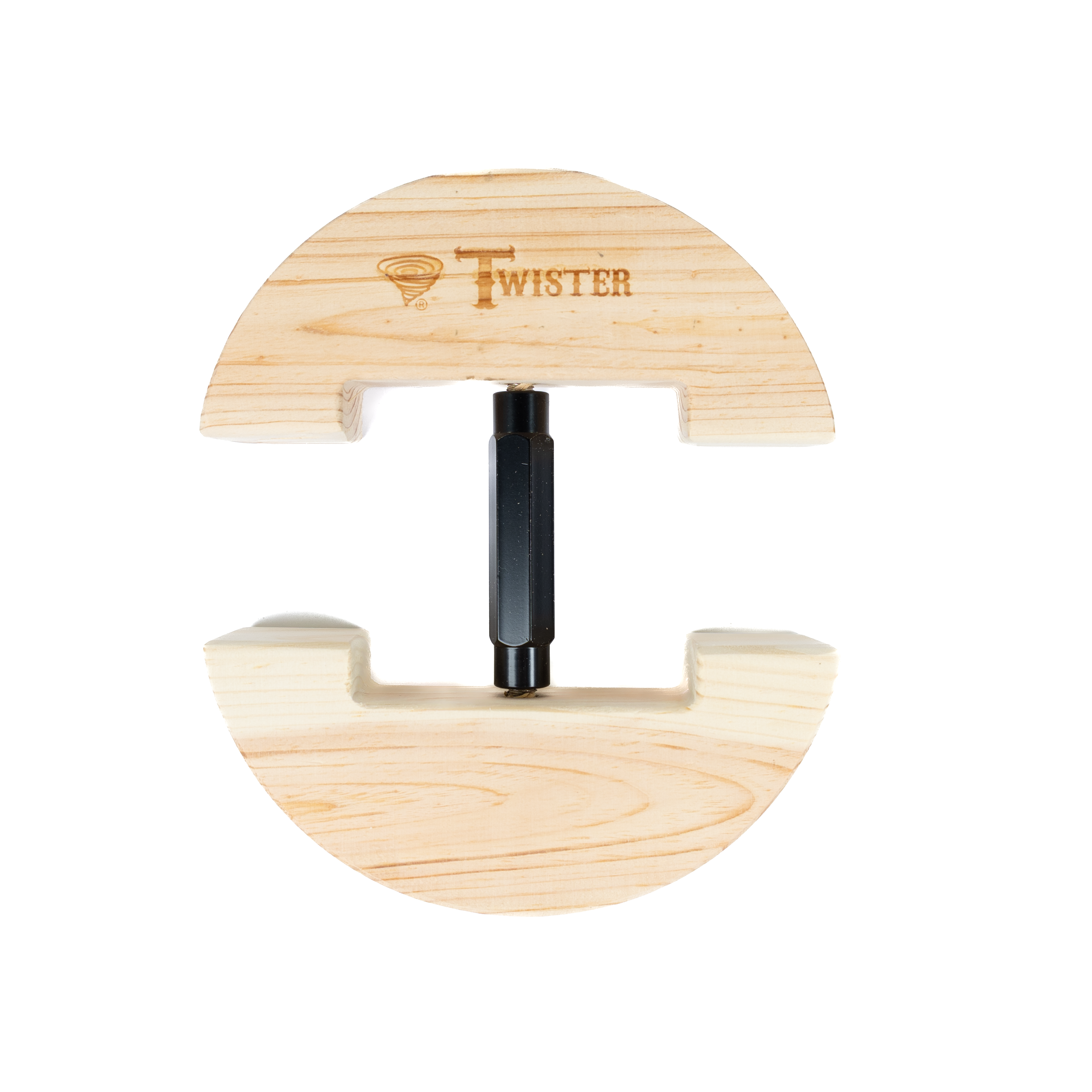 Wooden tool with 'Twister' branding on a white background