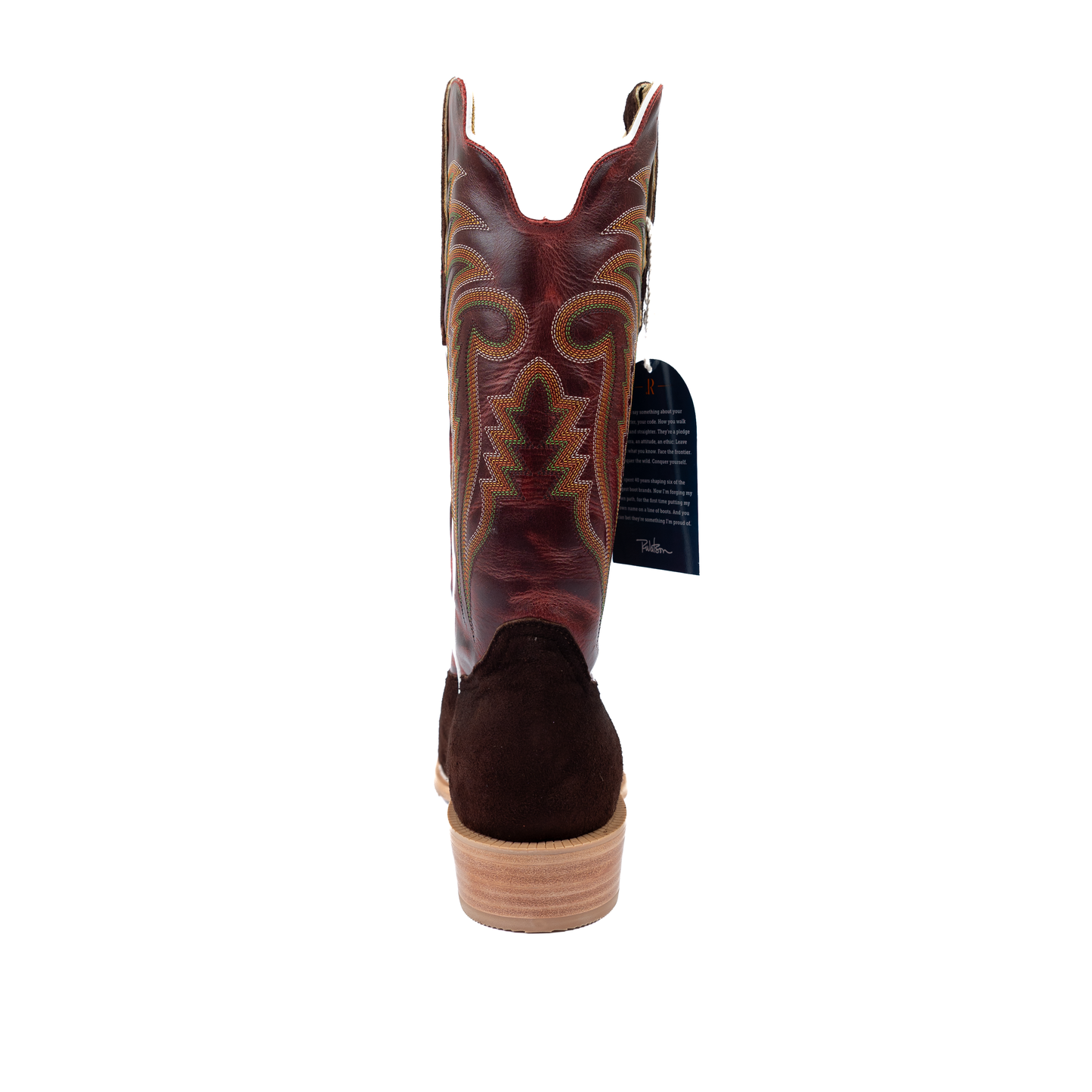 Men's R. Watson Chocolate Roughout Deer Vamp 13in Volcanic Red Top