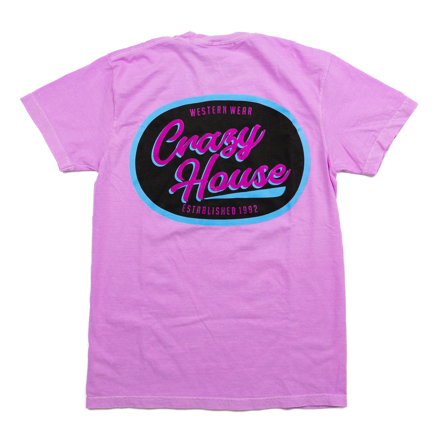 Crazy House Neon Violet Short Sleeve T-shirt
