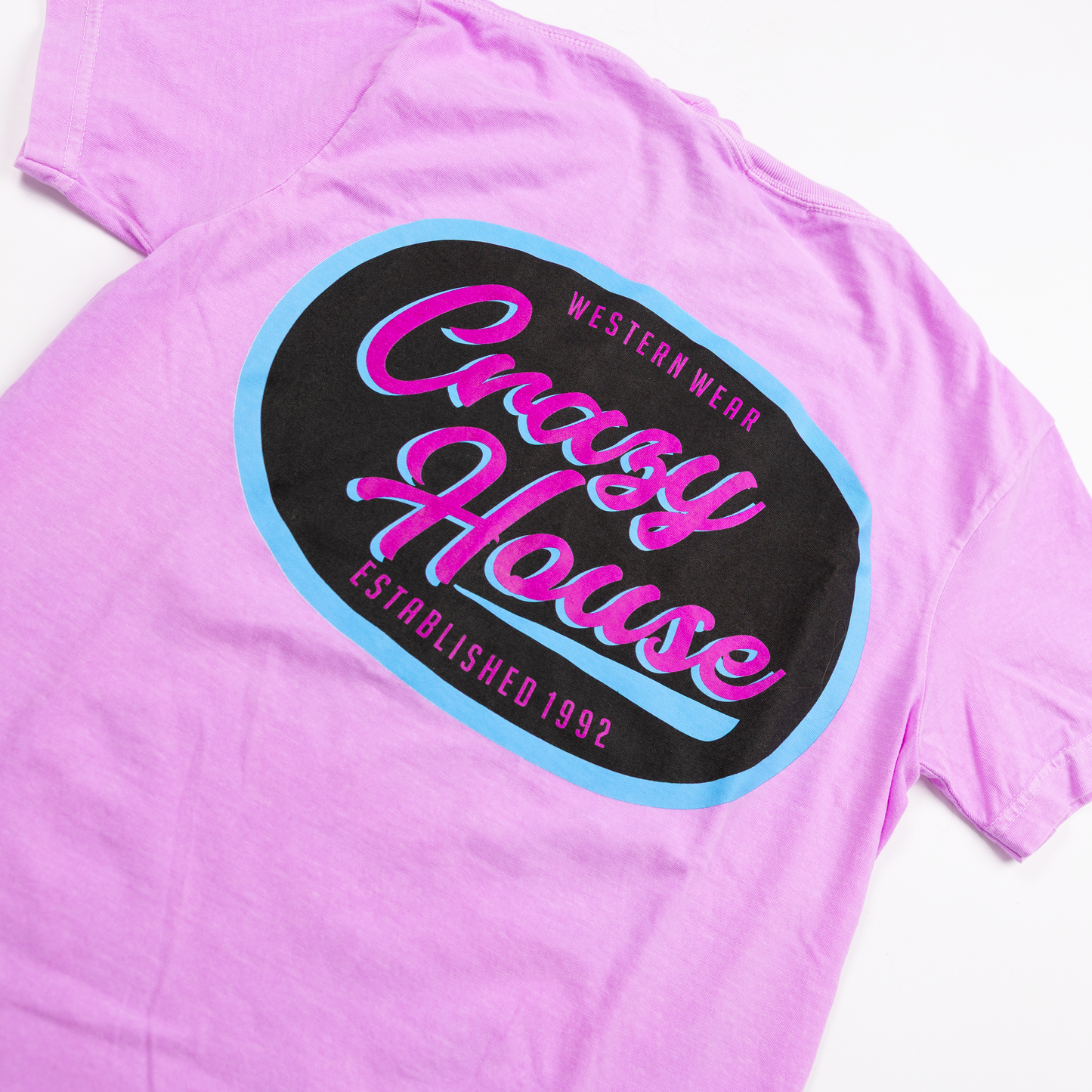 Crazy House Neon Violet Short Sleeve T-shirt