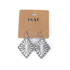 Women's Isac 1.5" Silver Concho Hook Earrings 722122