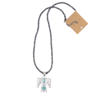 Women's Isac Navajo Pearl Necklace with Thunderbird 733574