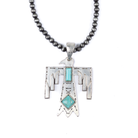 Women's Isac Navajo Pearl Necklace with Thunderbird 733574