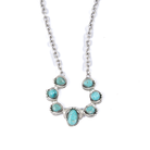 Women's Isac 30" Squash Blossom Navajo Turquoise Necklace 734210