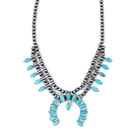 Women's Isac Squash Blossom Turquoise Necklace 734158