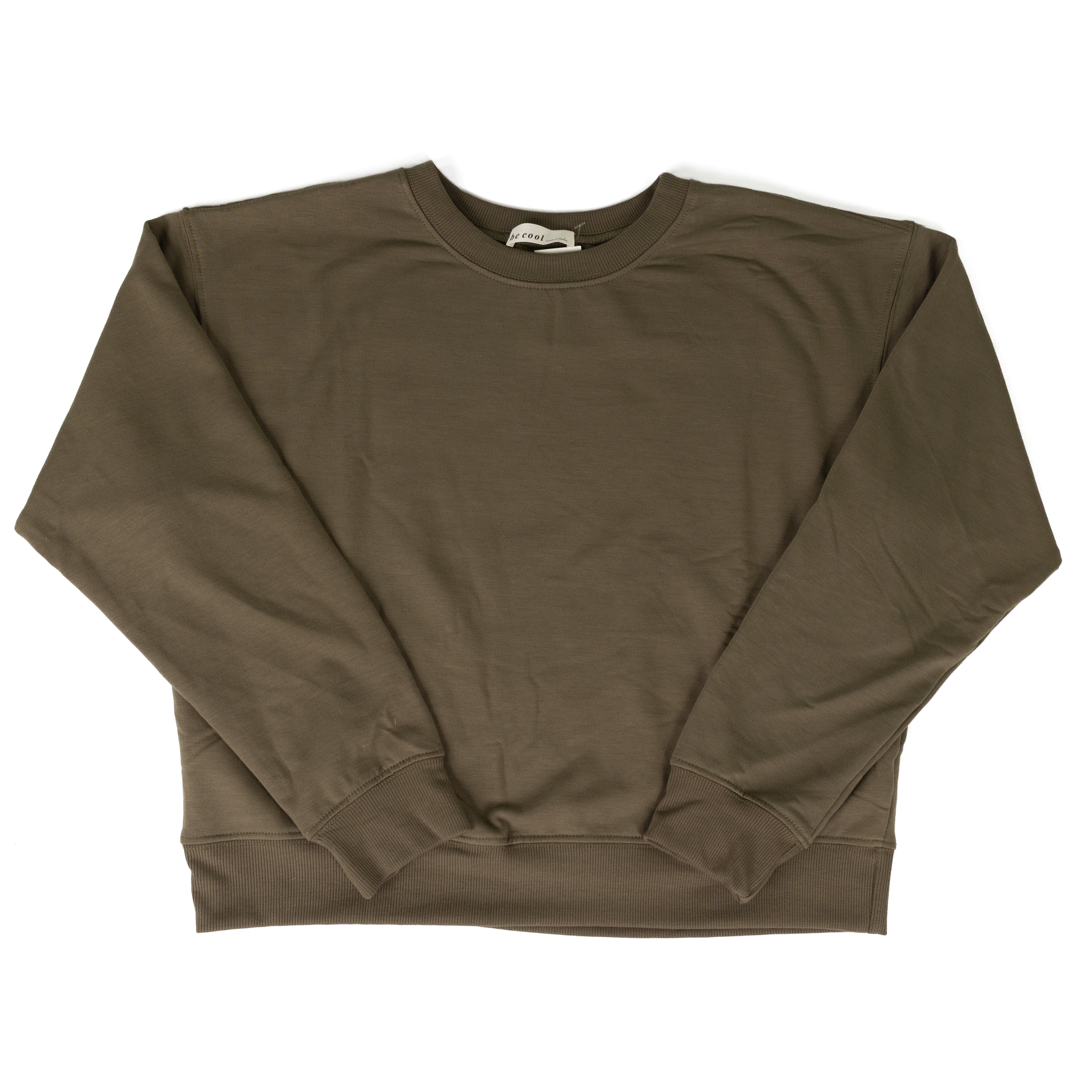 Be Cool Women's Olive Long Sleeve Sweatshirt