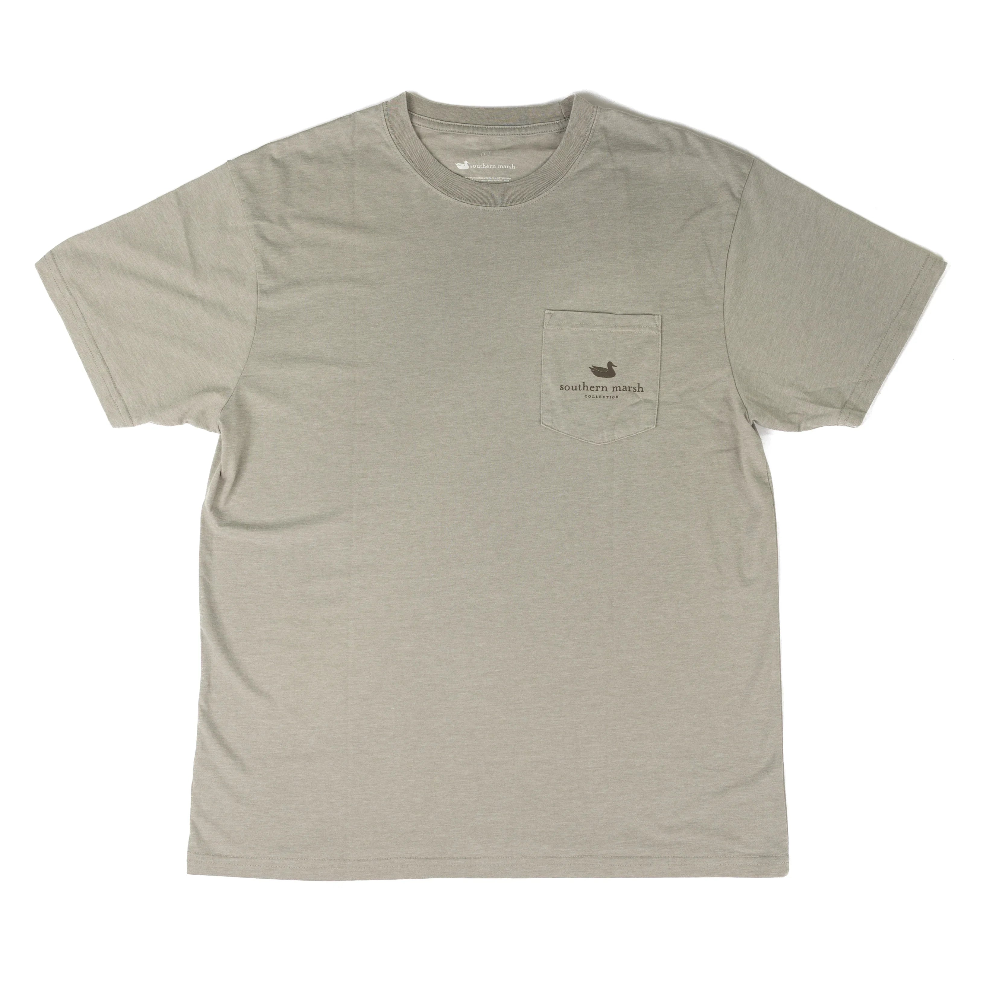 Southern Marsh Men's Gray Branding Camo Shield T-shirt TBCS-GRY