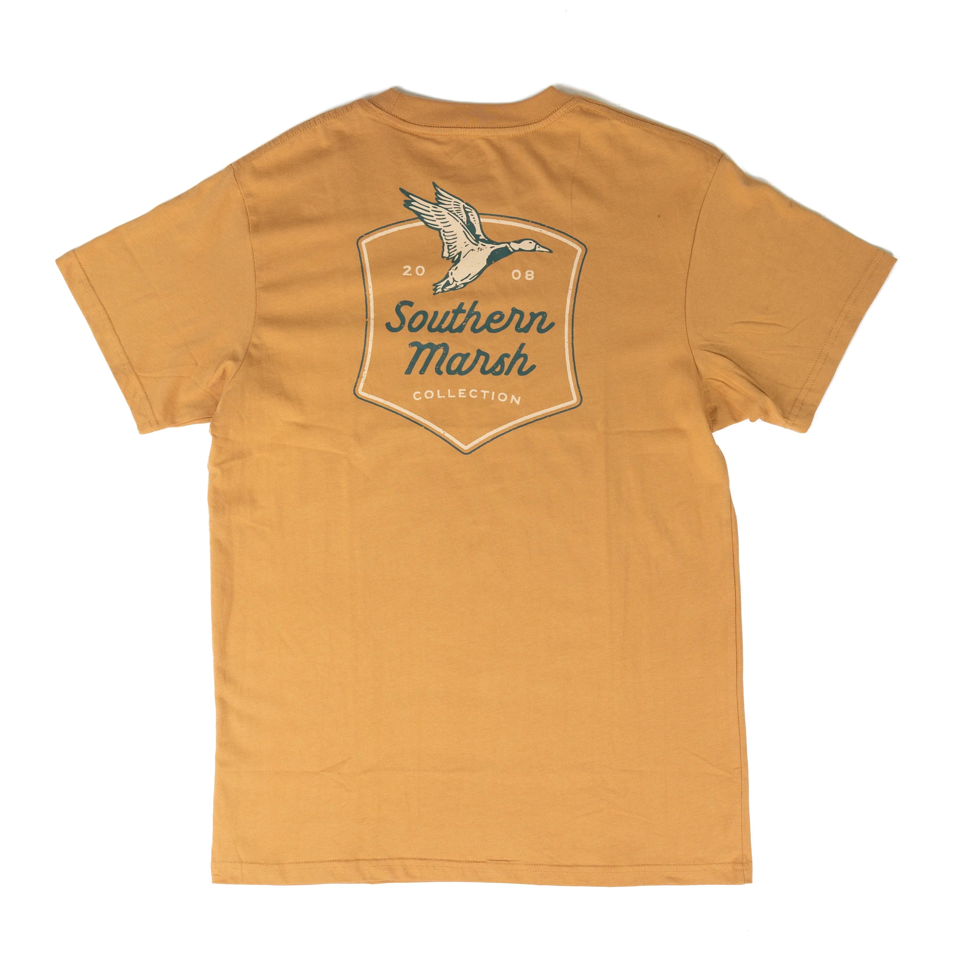 Southern Marsh Men's Light Brown Flyway Shield T-shirt ASHD-CM
