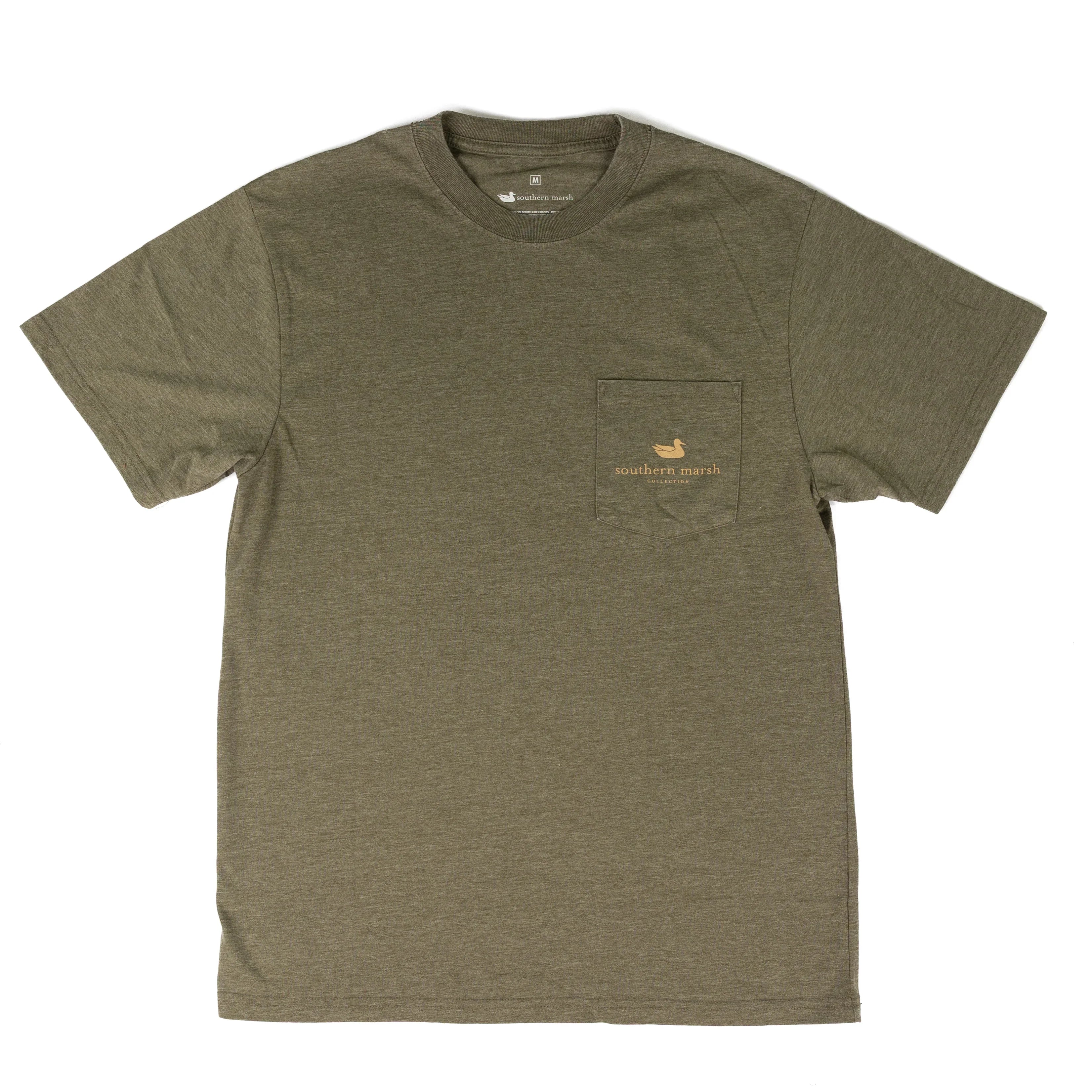 Southern Marsh Men's Dark Olive Whitetail T-shirt TWHT-DLV