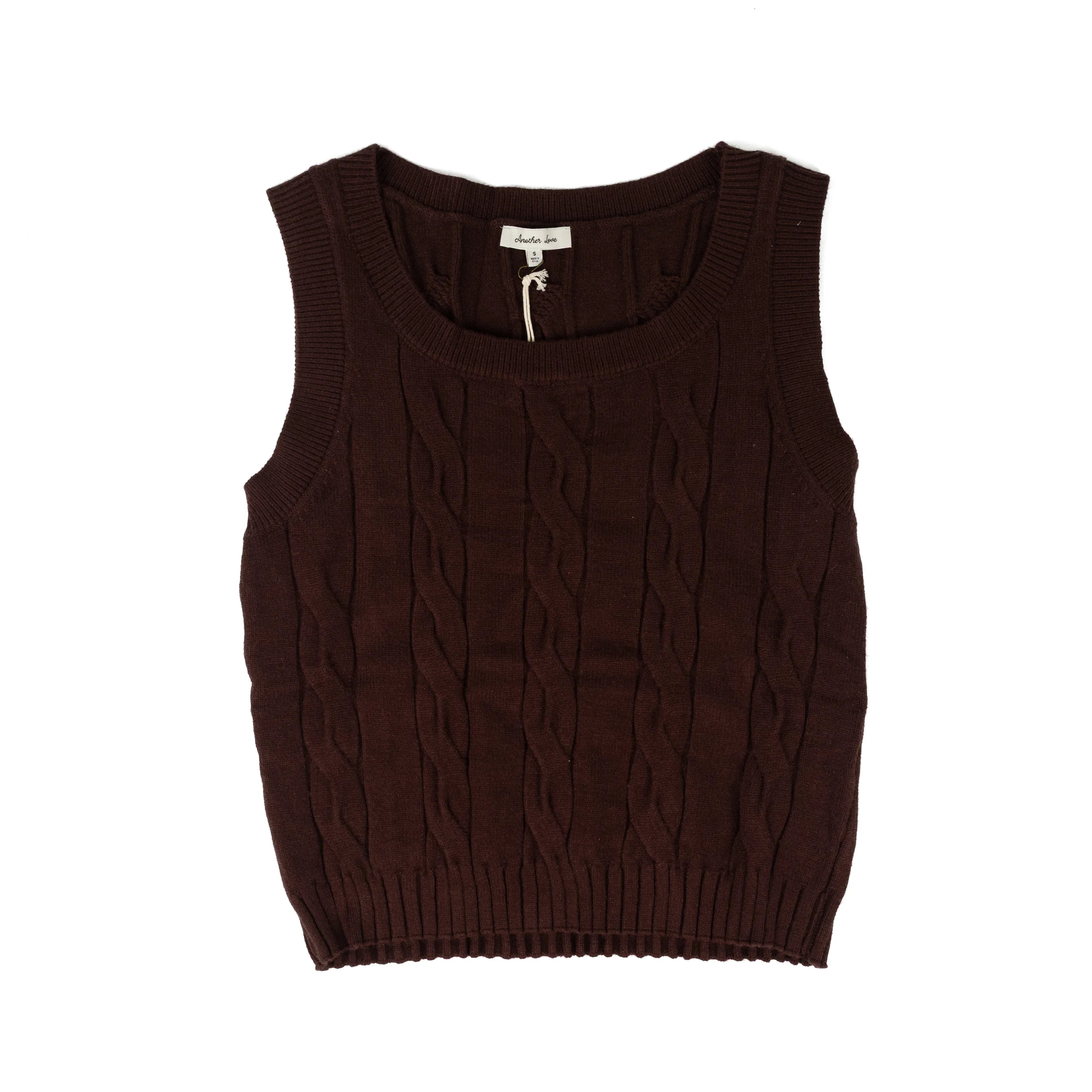 Another Love Women's Espresso Brown Leighton Sweater Top