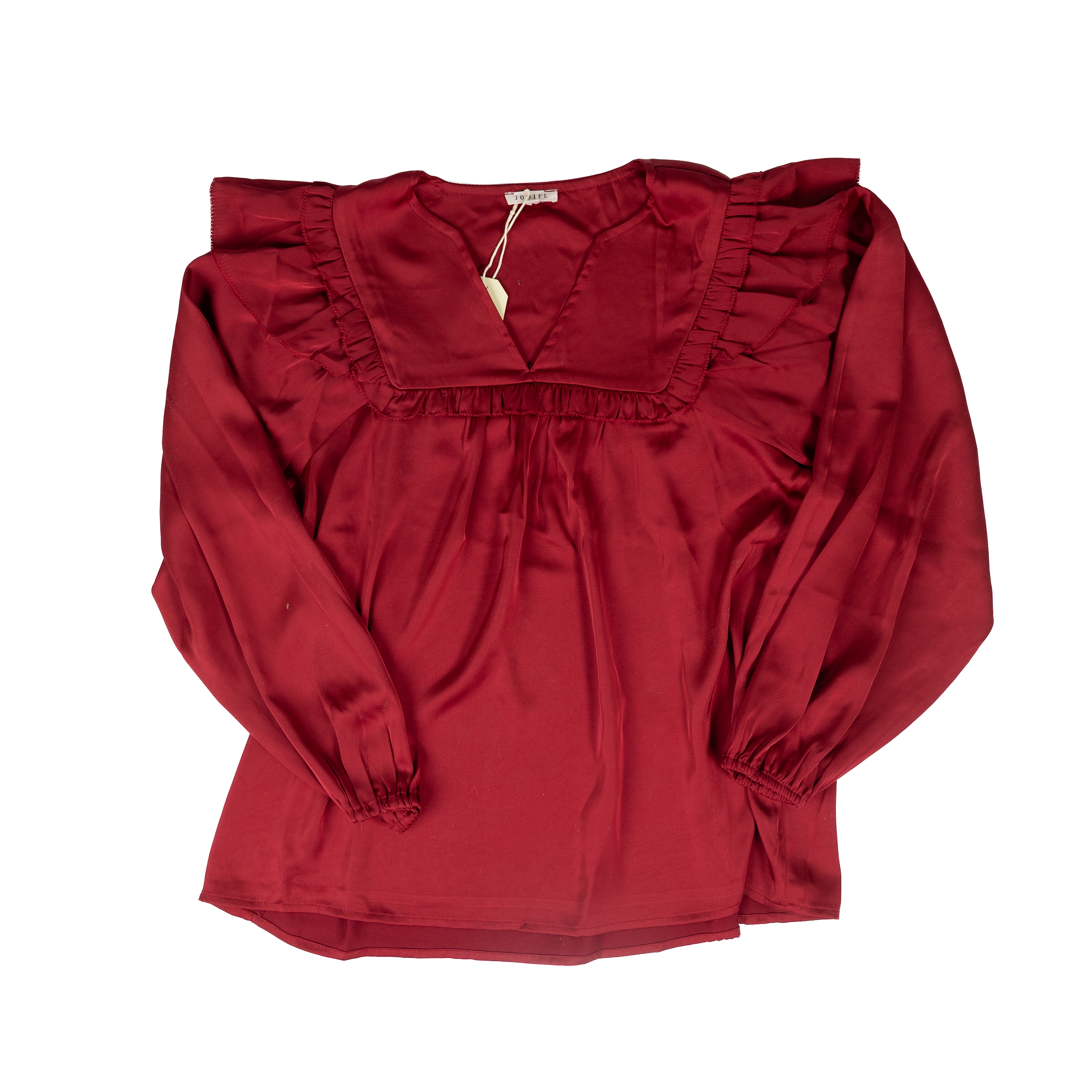 Women's Jodifl Burgundy Long Sleeve Blouse G14782