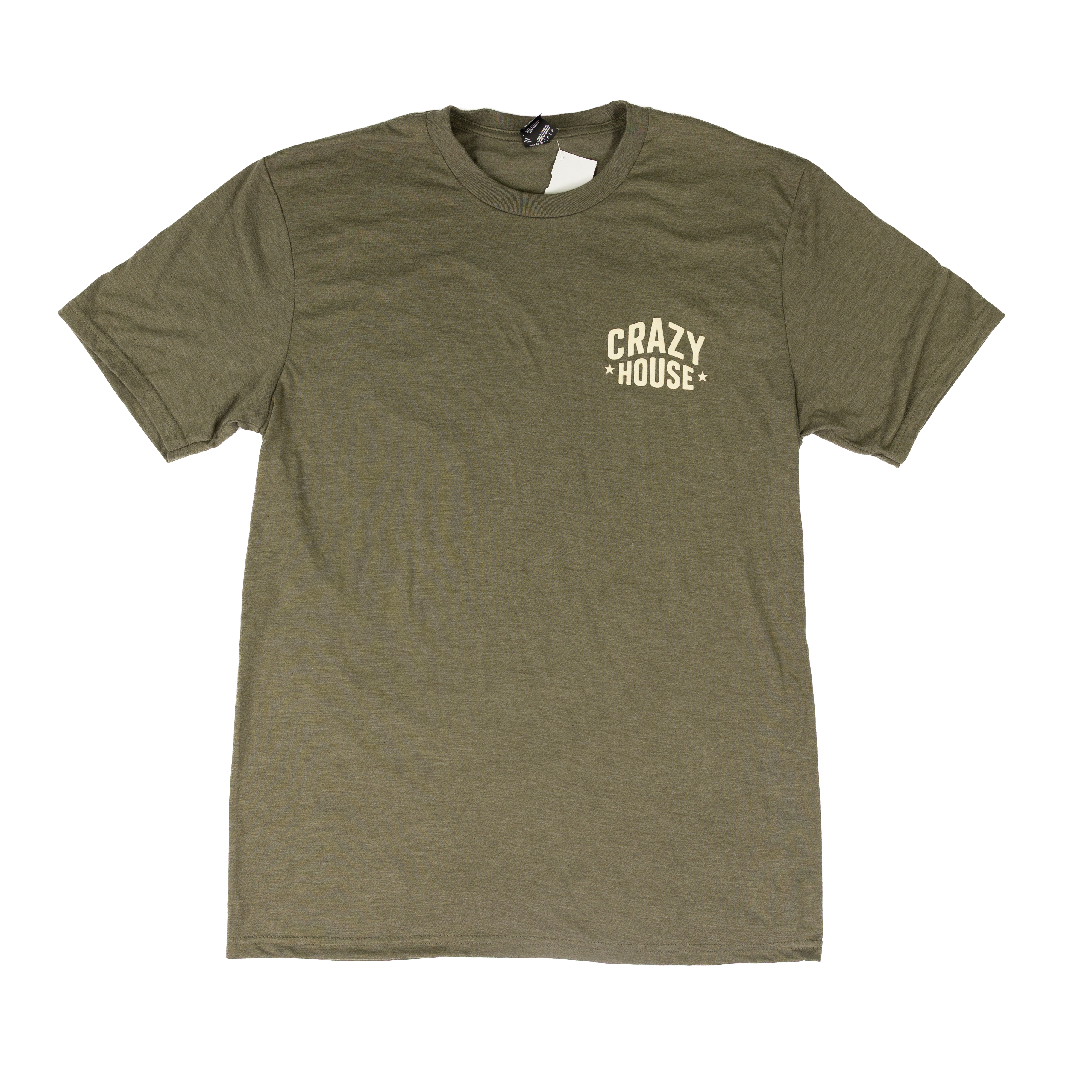 Crazy House Military Green Built By U.S T-shirt
