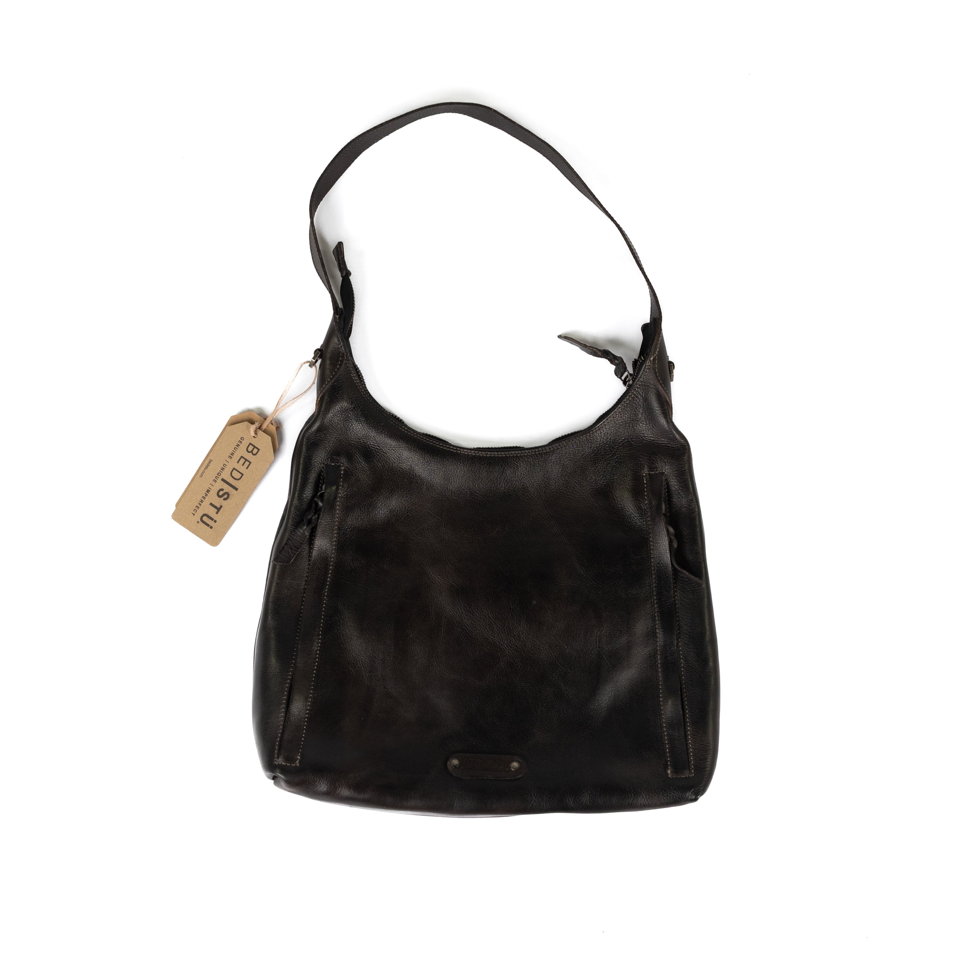 Bedstu Women's Black Leather Dallas Hobo Bag A450404