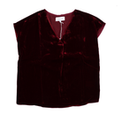 Women's Dear John Velvet Red Kristen V-neck Blouse DSH1264Z1BJA