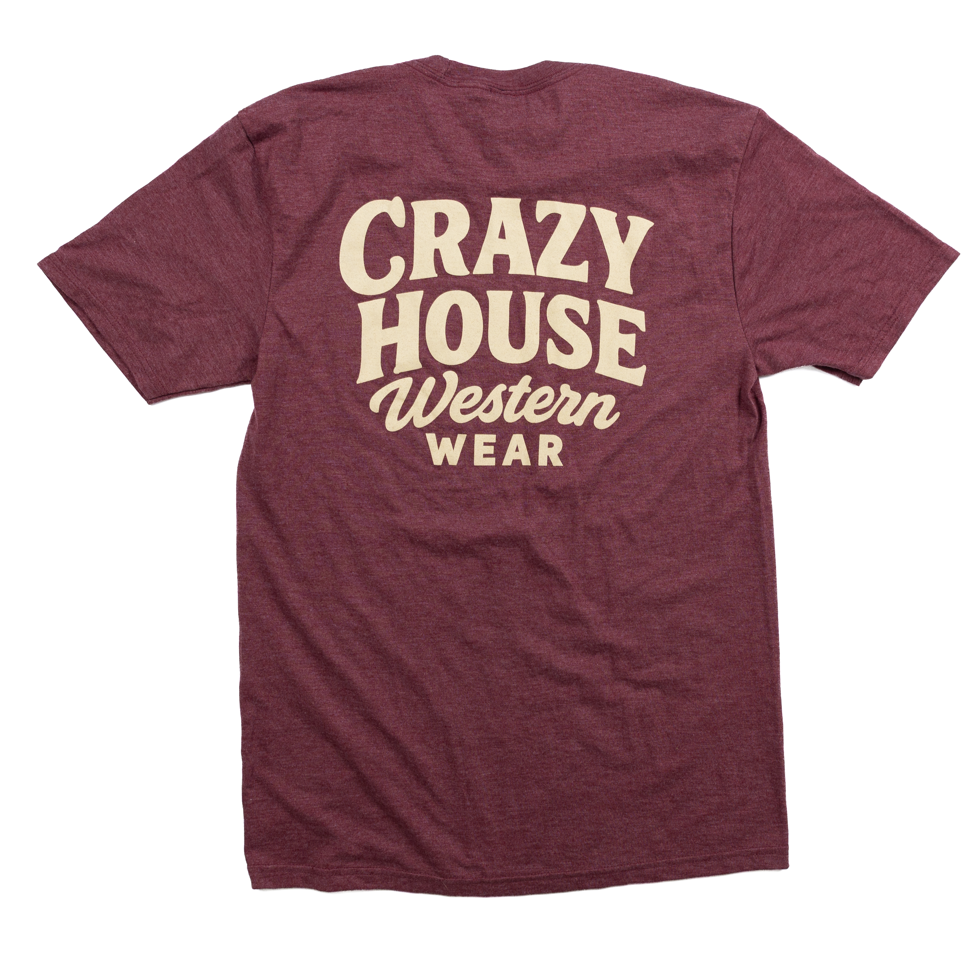 Crazy House Maroon Short Sleeve Script T-shirt