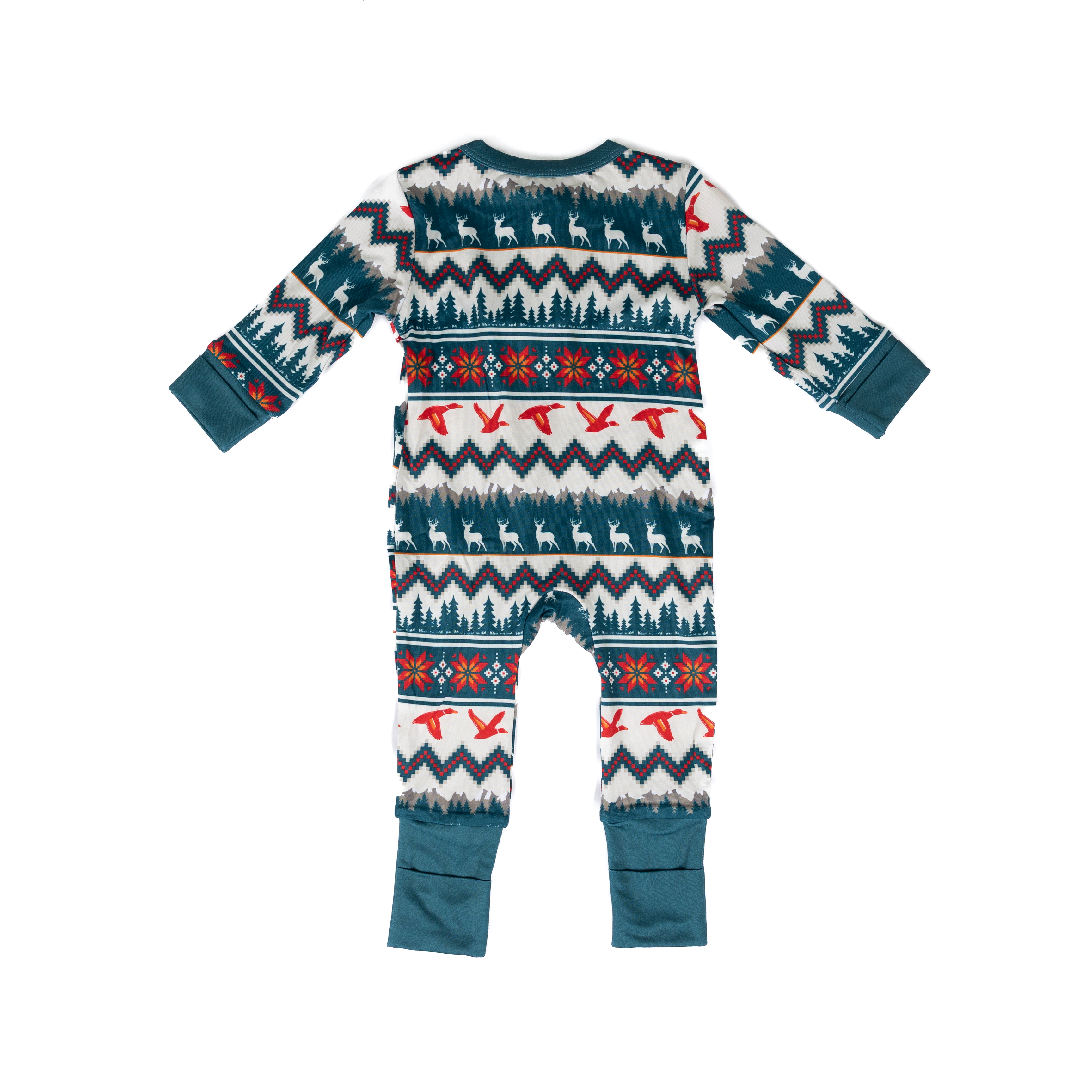 Boy's Burlebo Multicolor Christmas Onesie Pajamas BZU-XMASBO