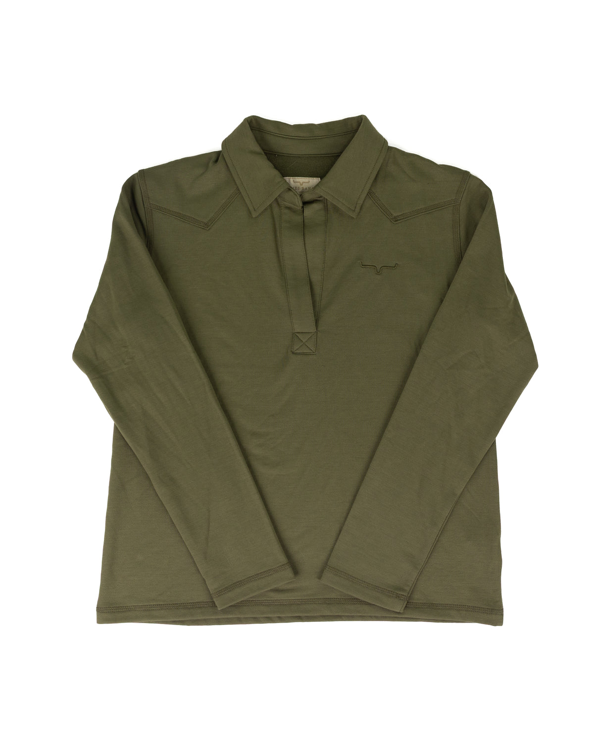 Kimes Ranch Women's Long Sleeve Moss Green Riva Shirt WSW0000024-GN011