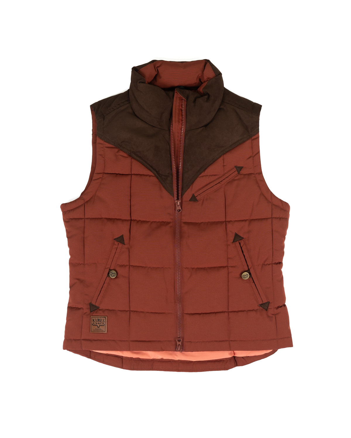Kimes Ranch Women's Red/Brown Lenora Zip Up Vest WVE0000005-RD019