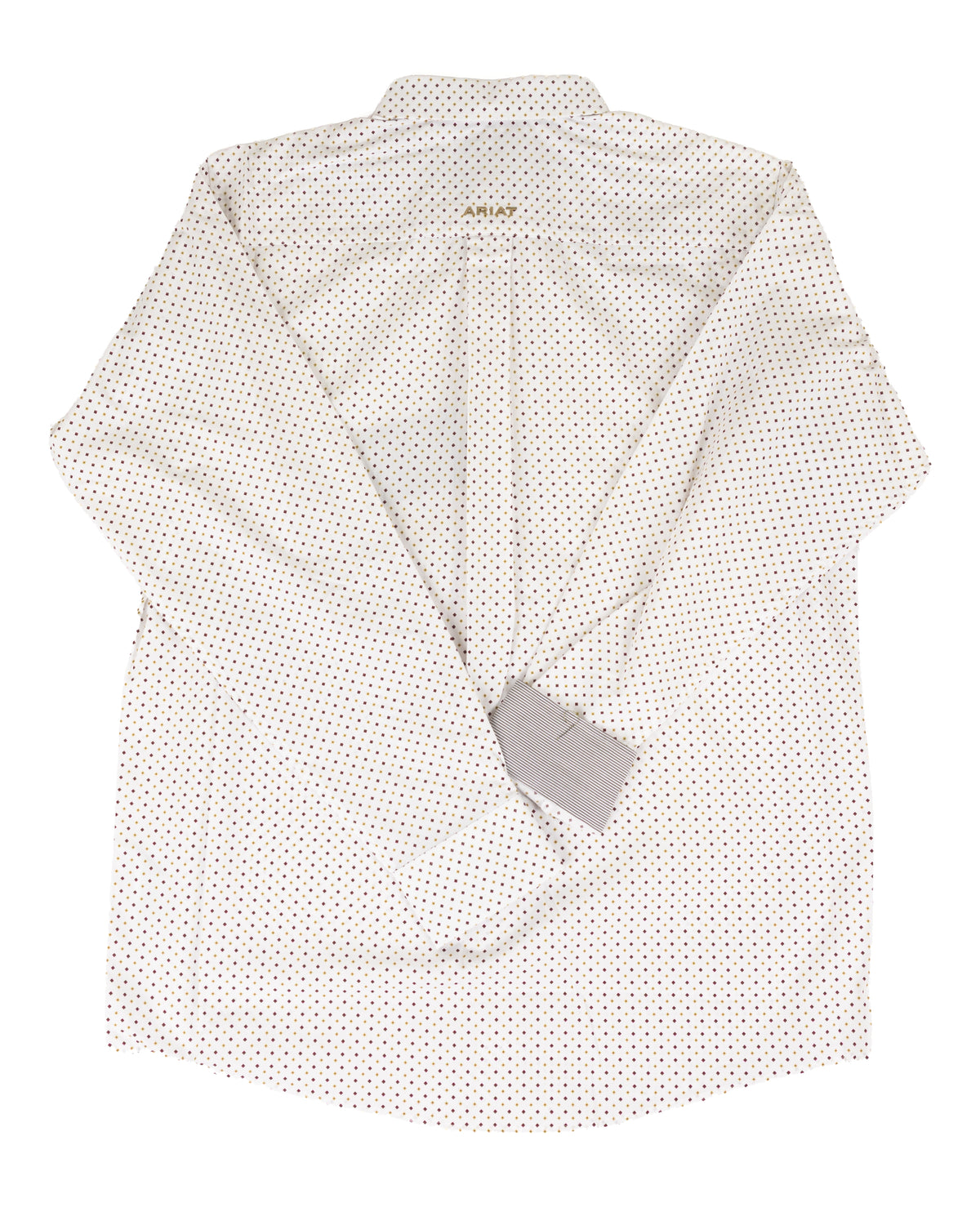 Ariat Men's White Diamond Print Wrinkle Free Reginald Classic Fit Shirt 10080625