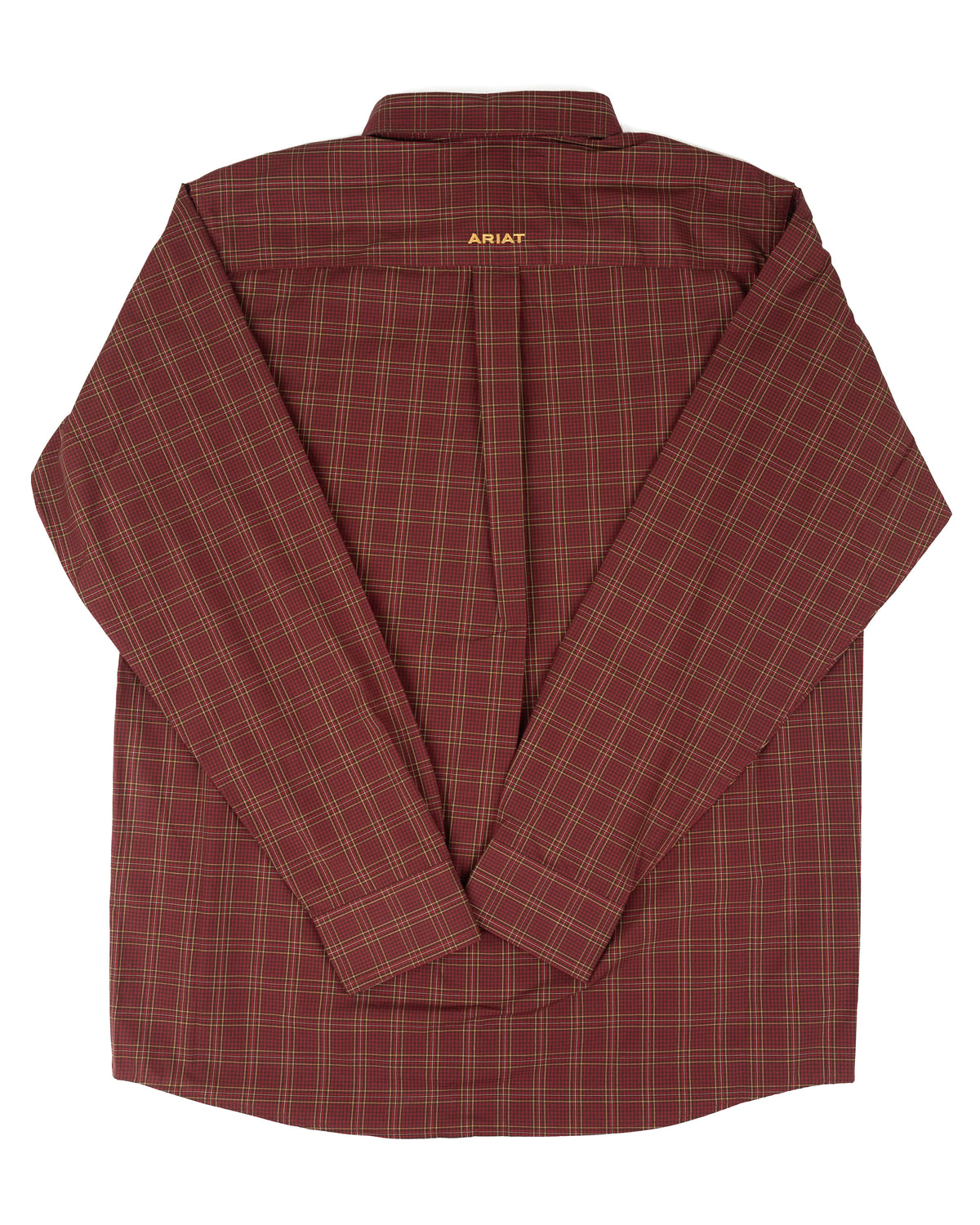 Ariat Men's Red Medium Plaid Pro Series Dempsey Classic Fit Shirt 10080696