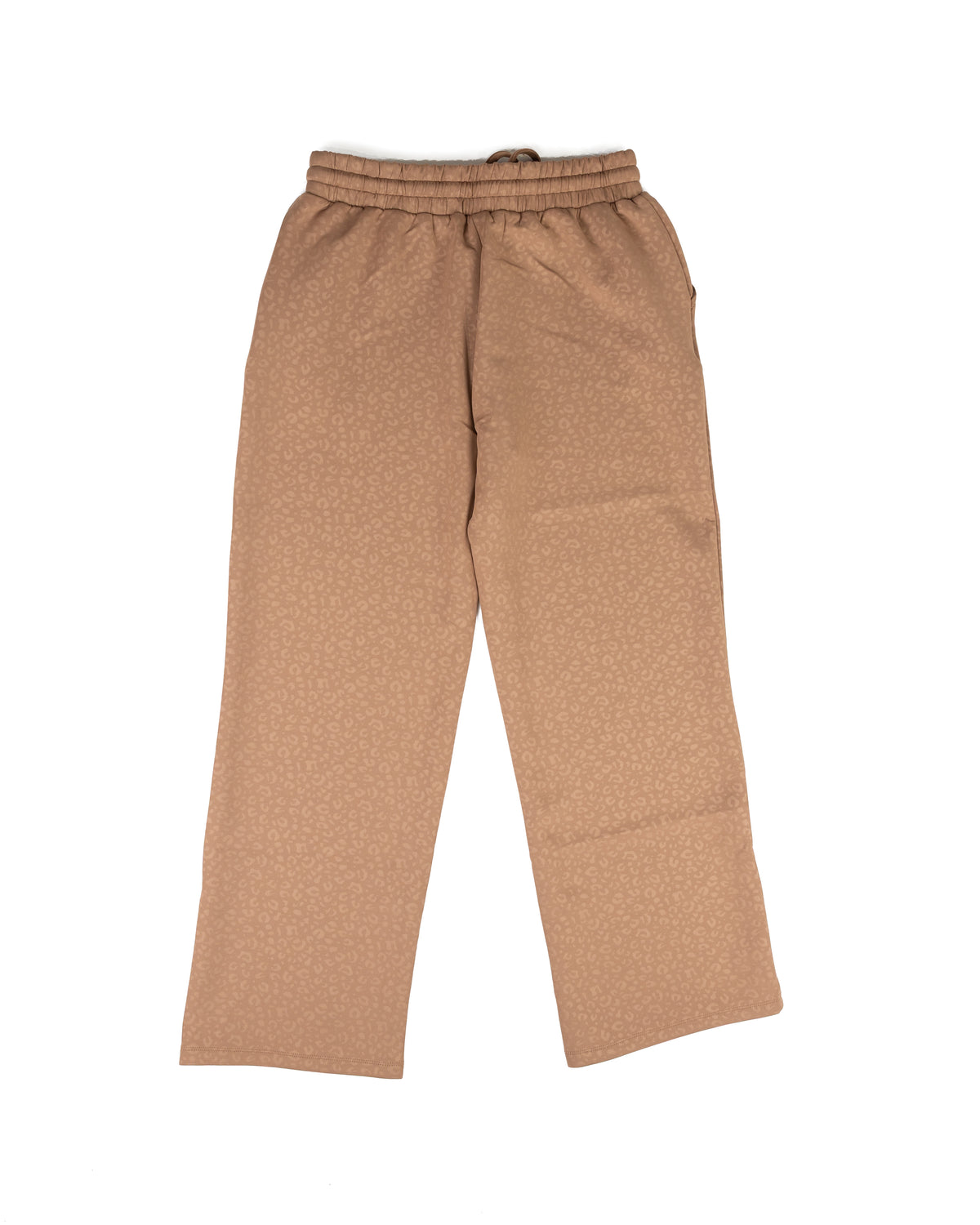 Women's Brown Leopard Print Relaxed Fit Sweatpants