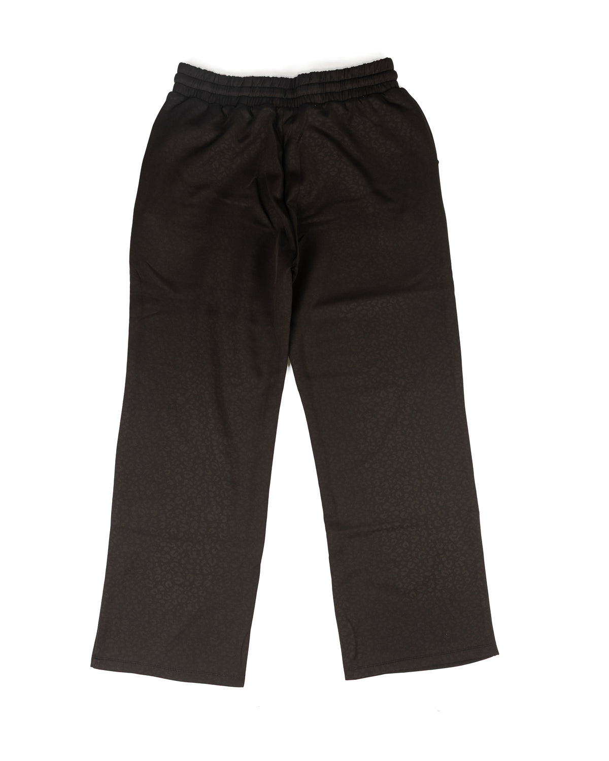 Women's Black Leopard Print Relaxed Fit Sweatpants