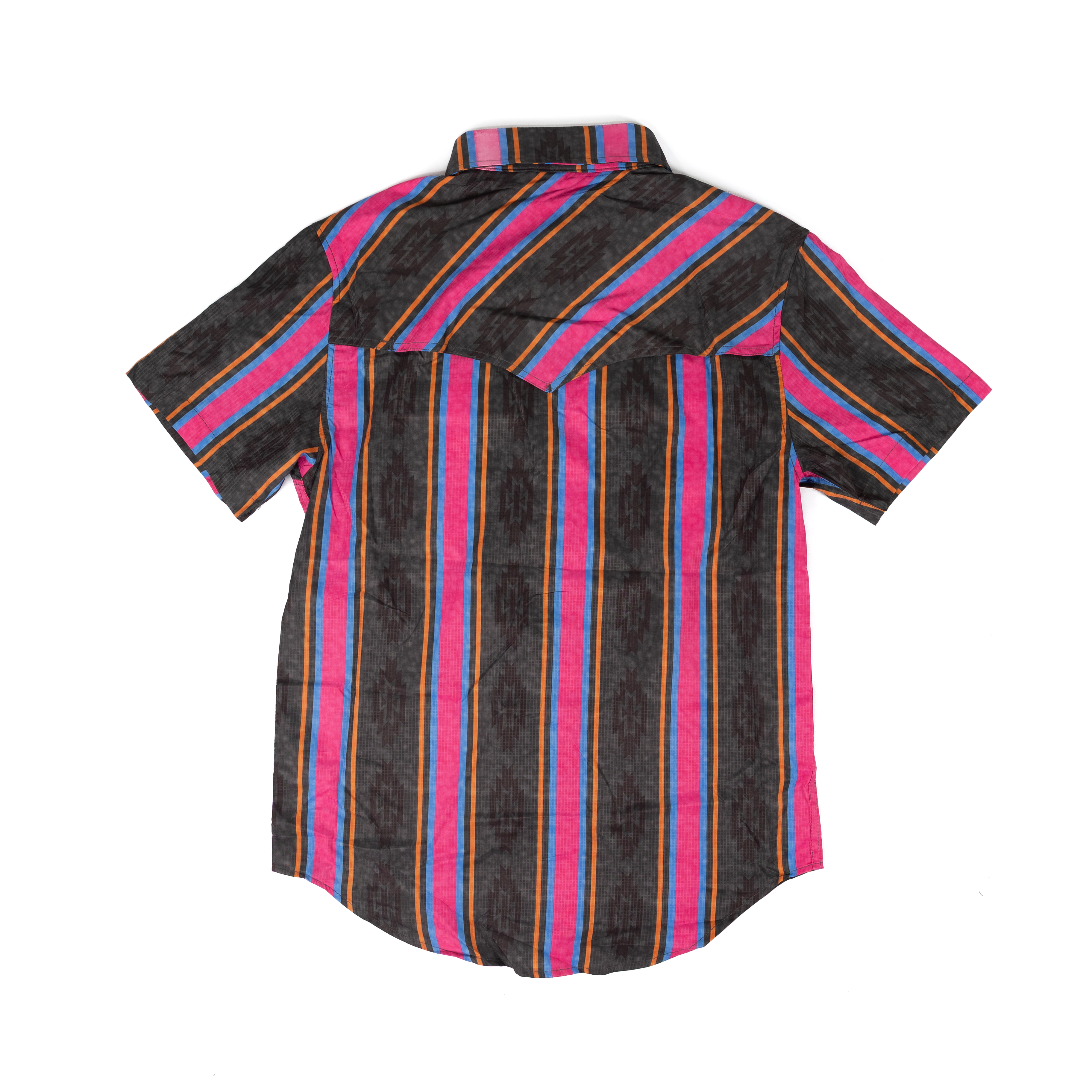 Men's Rock and Roll Short Sleeve Tek Aztec Striped Shirt BMN3S08684