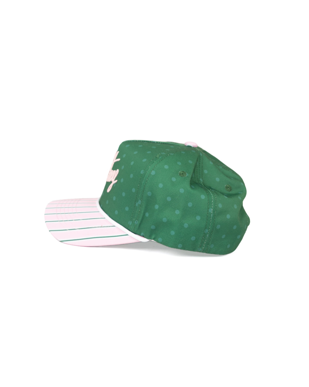 Women's Green and Pink "Merry Christmas" Trucker Style Snapback