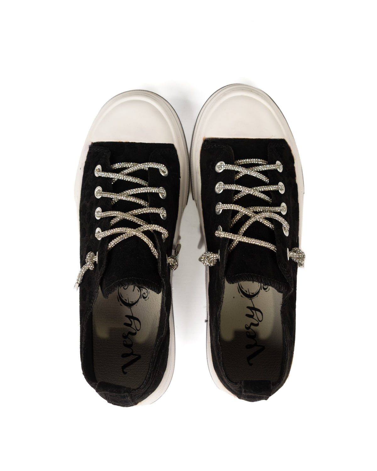 Very G Women's Black Aman Leopard 2 Casual Shoes