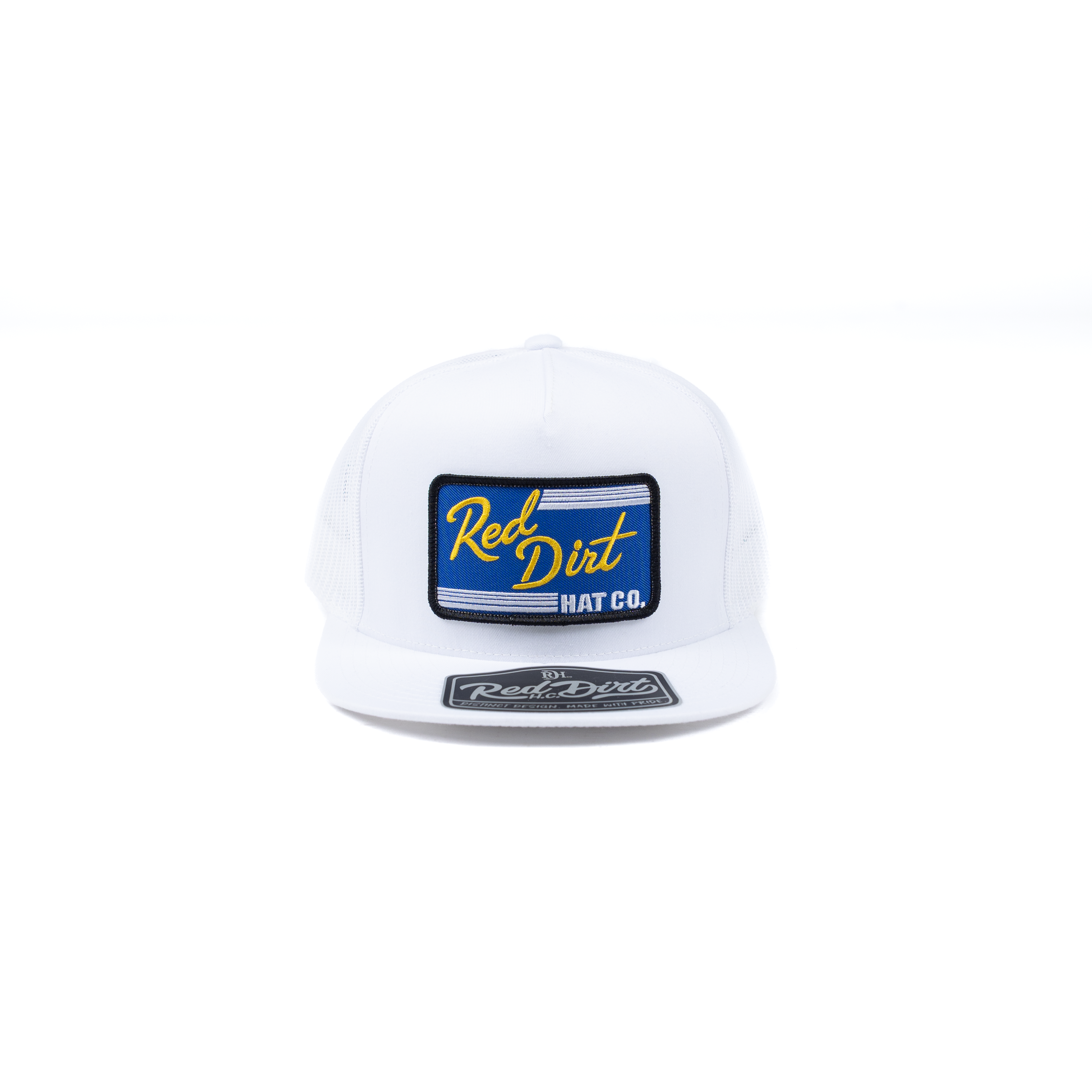 Men's Red Dirt Hat Co White Blue Collar Cap RDHC-621