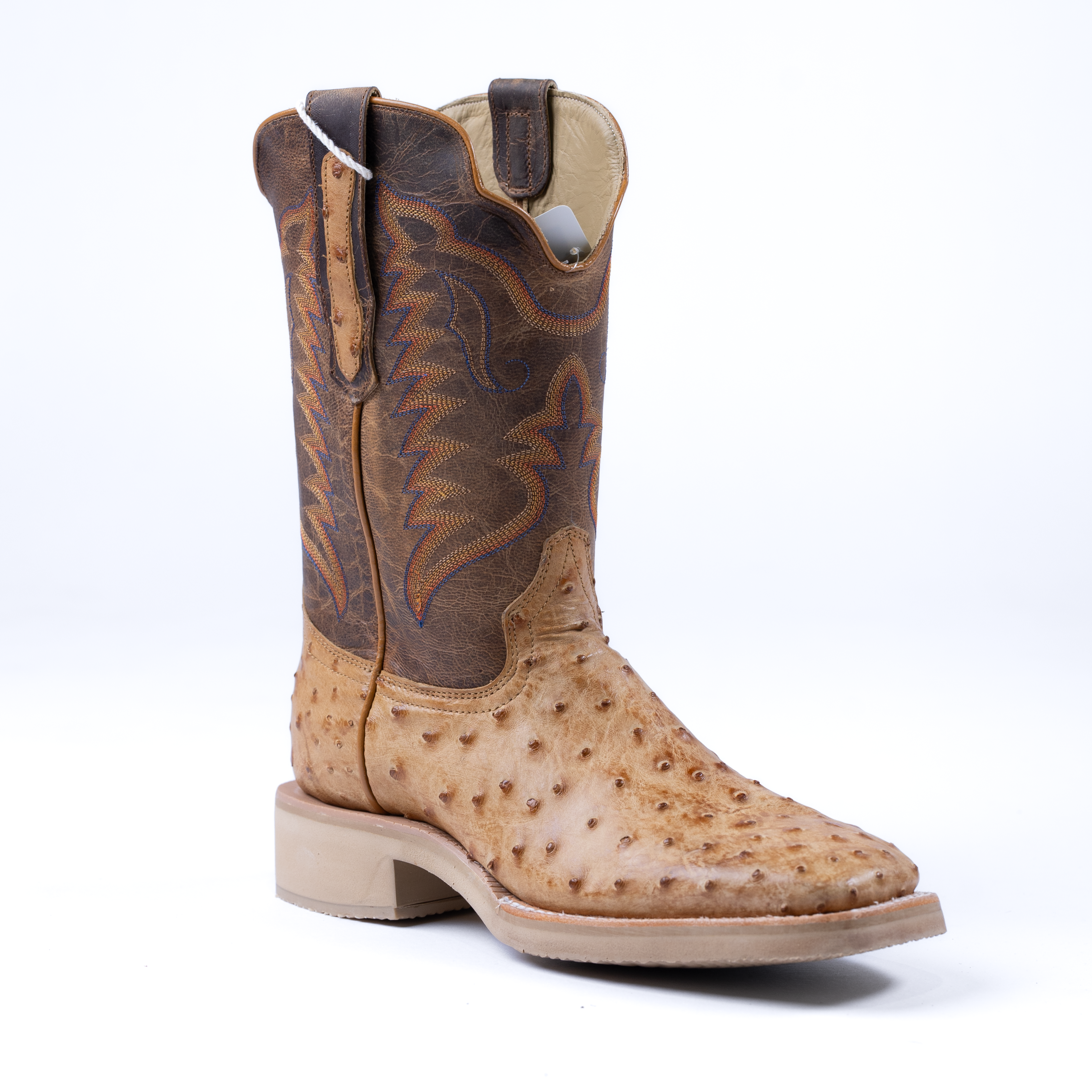 Men's R. Watson Antique Saddle Full Quill Ostrich Boots RW4540-2 - Crazy House Western Wear