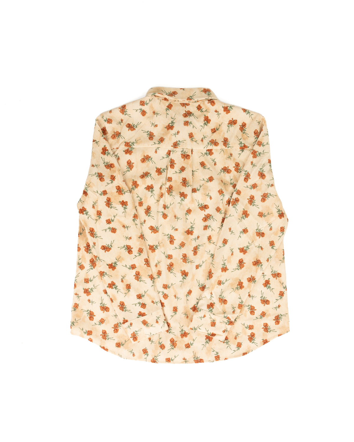 Bona Brand Women's Corduroy Floral Button Up Shirt