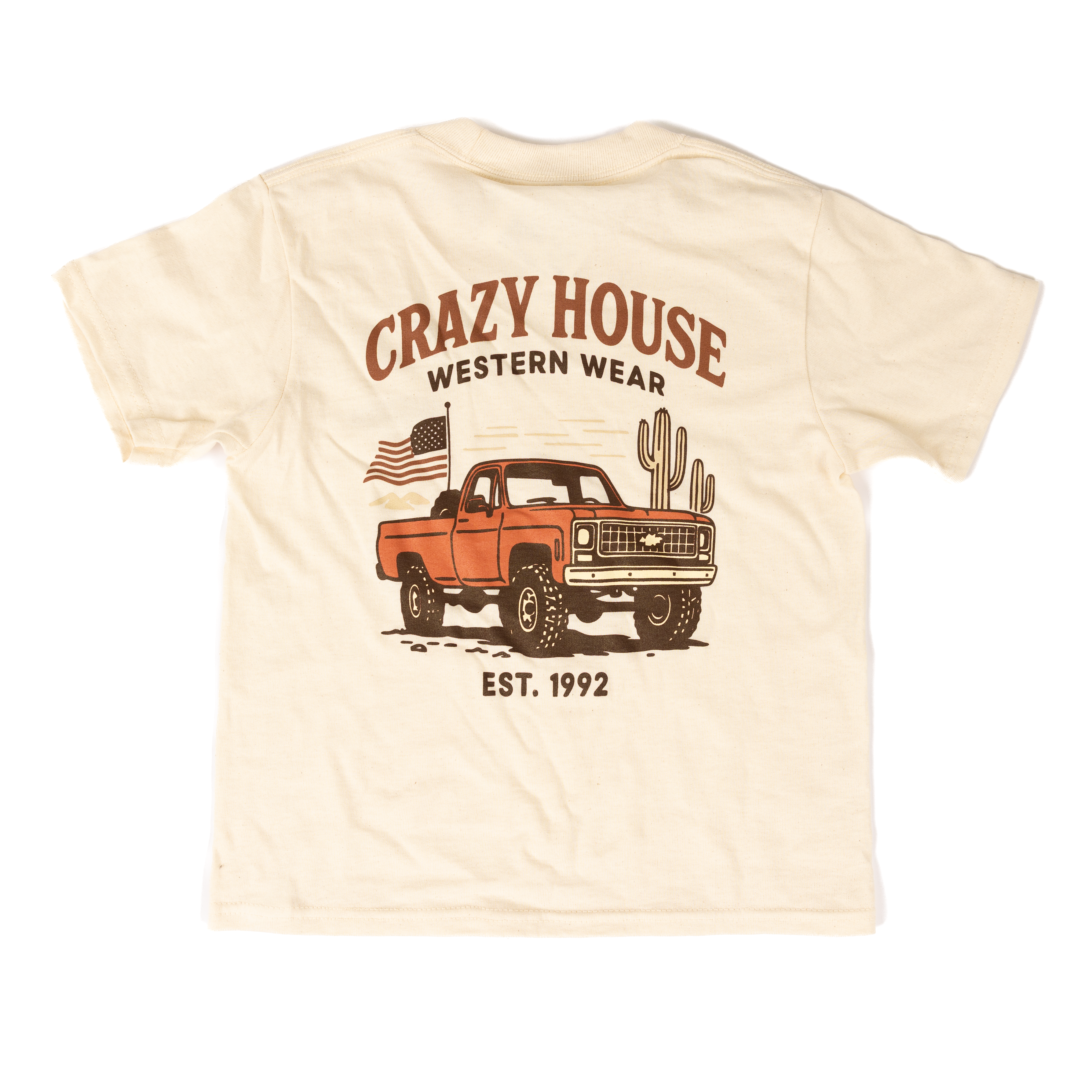 Youth Crazy House Rust Chevy Natural T-shirt