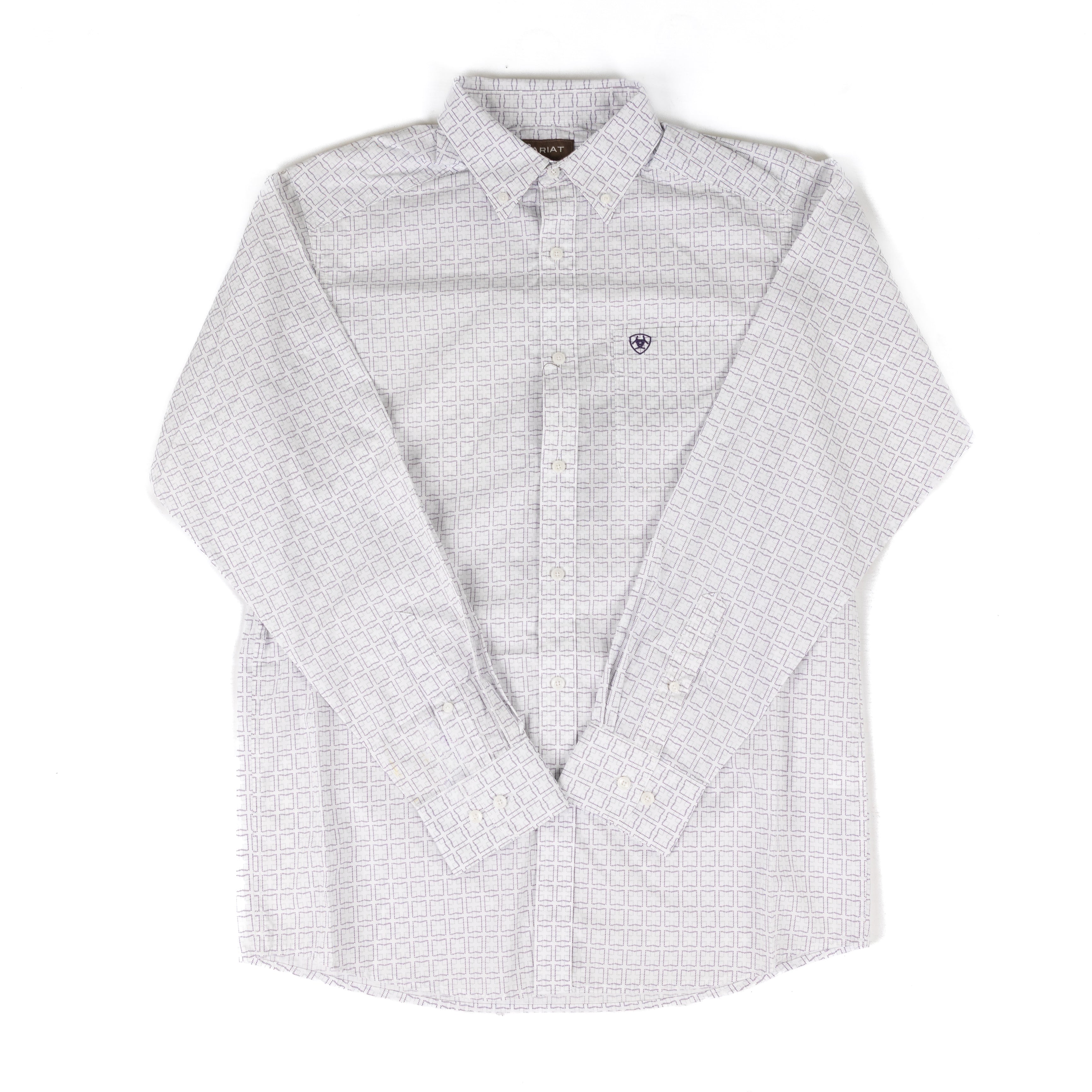 Ariat Men's Long Sleeve Pace Classic Fit Geo Printed Shirt 10079421