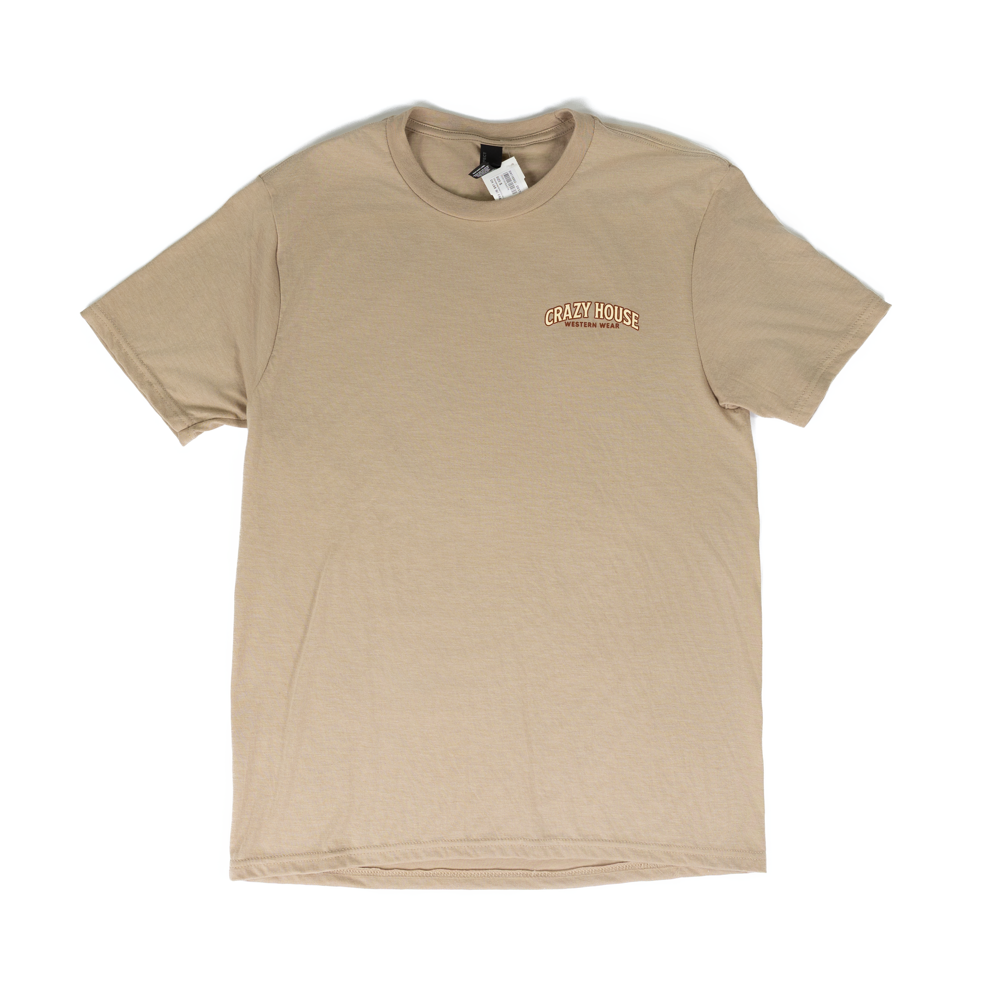 Crazy House Tan T-shirt with Lab in Frame